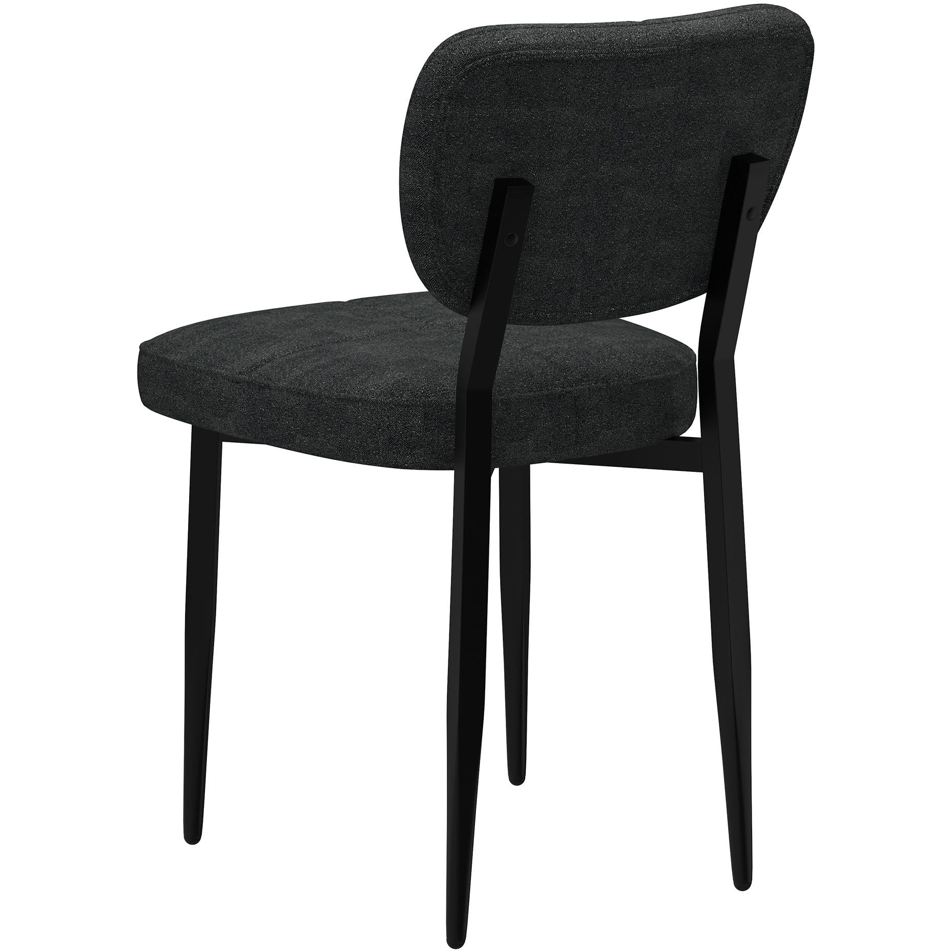  Worldwide Home Furnishings Zeke 202-090CH Dining Chair - Charcoal and Black IMAGE 2
