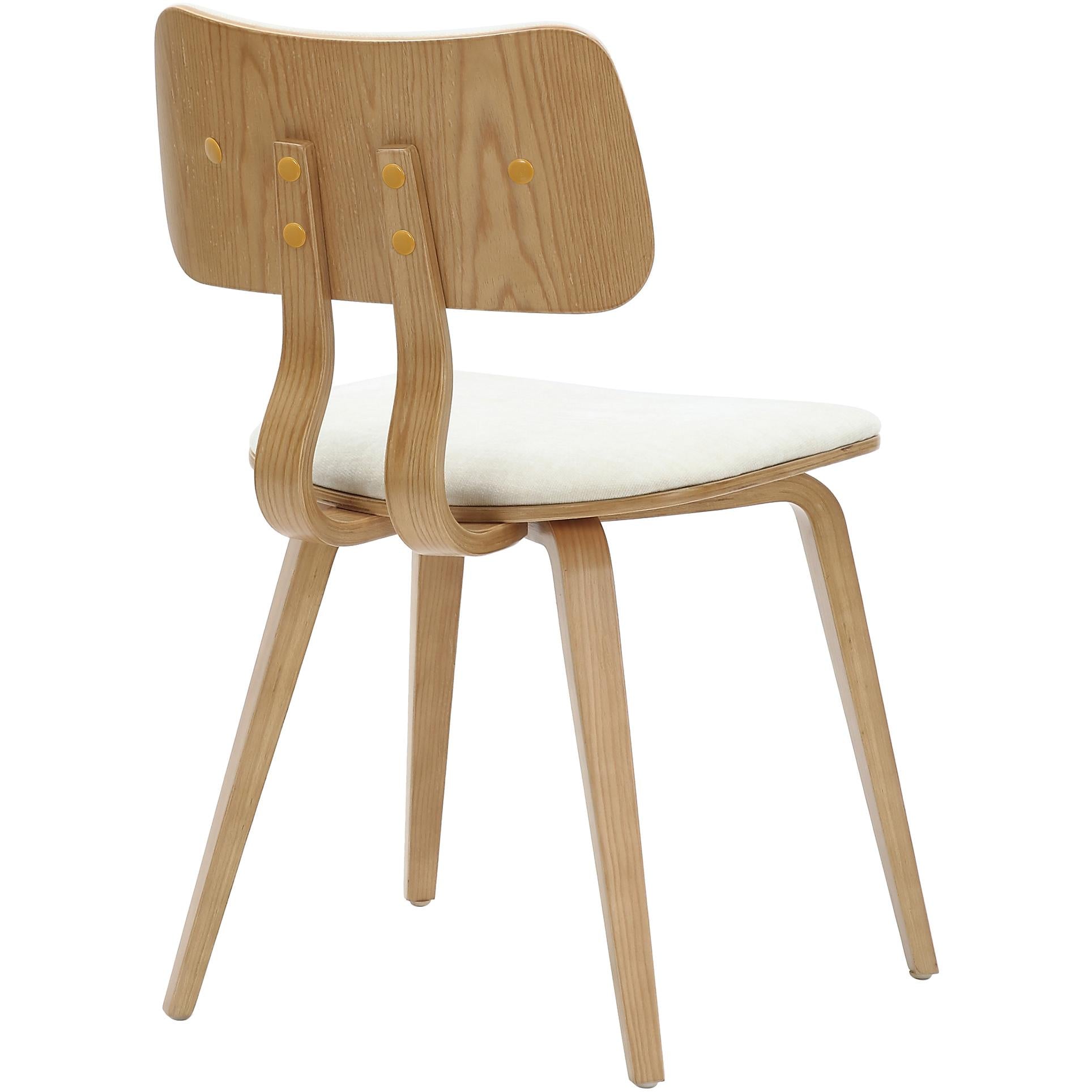  !nspire Zuni 202-581BG Dining Chair - Beige Fabric and Natural IMAGE 2