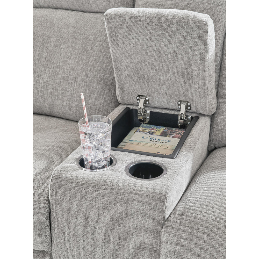  Signature Design by Ashley Barnsana 3320196C Double Reclining Power Loveseat with Console IMAGE 7