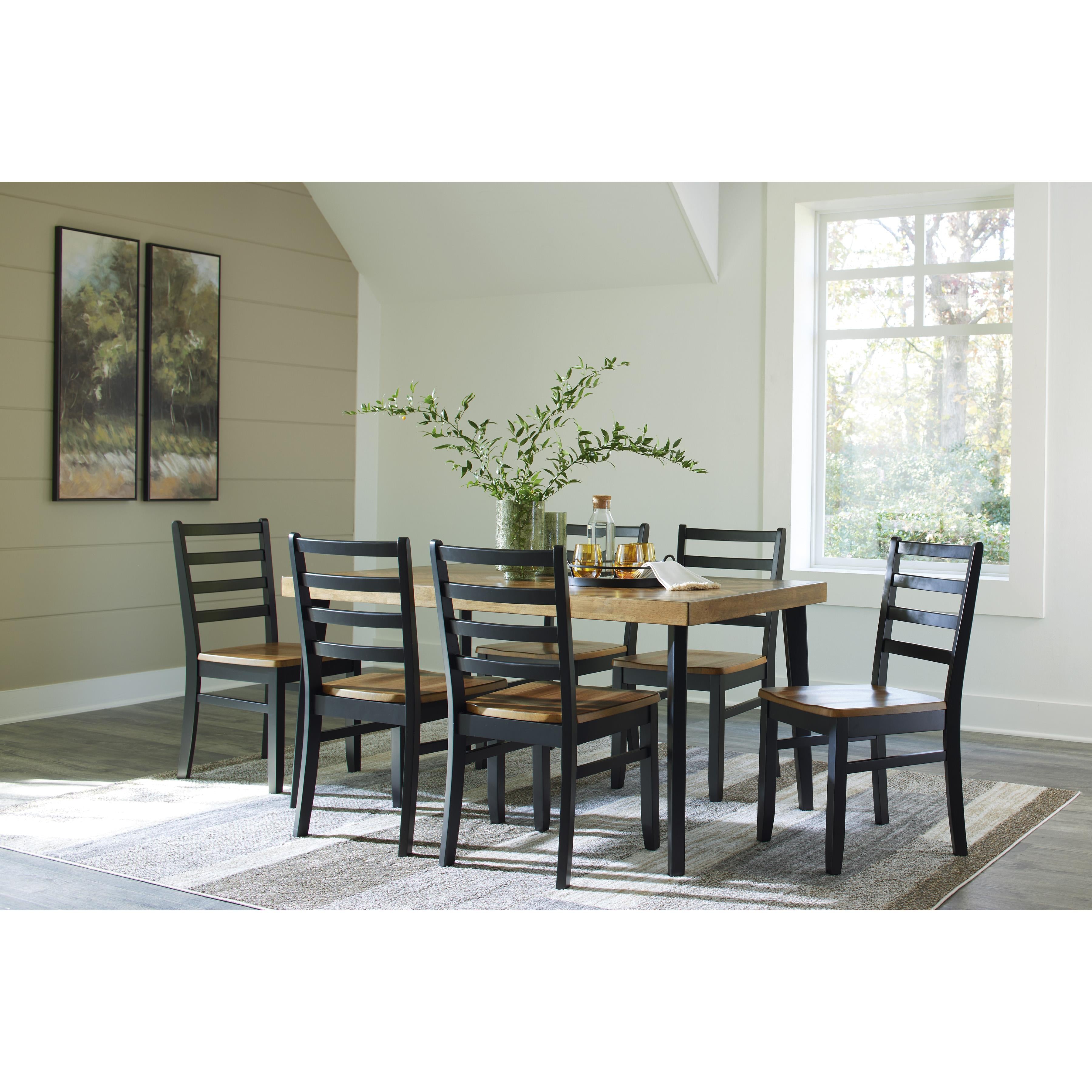  Signature Design by Ashley Blondon D413-425 Rectangular Dining Room Table Set IMAGE 8