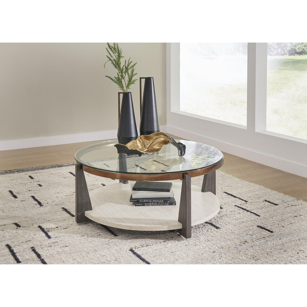  Signature Design by Ashley Frazwa T432-8 Round Cocktail Table IMAGE 3