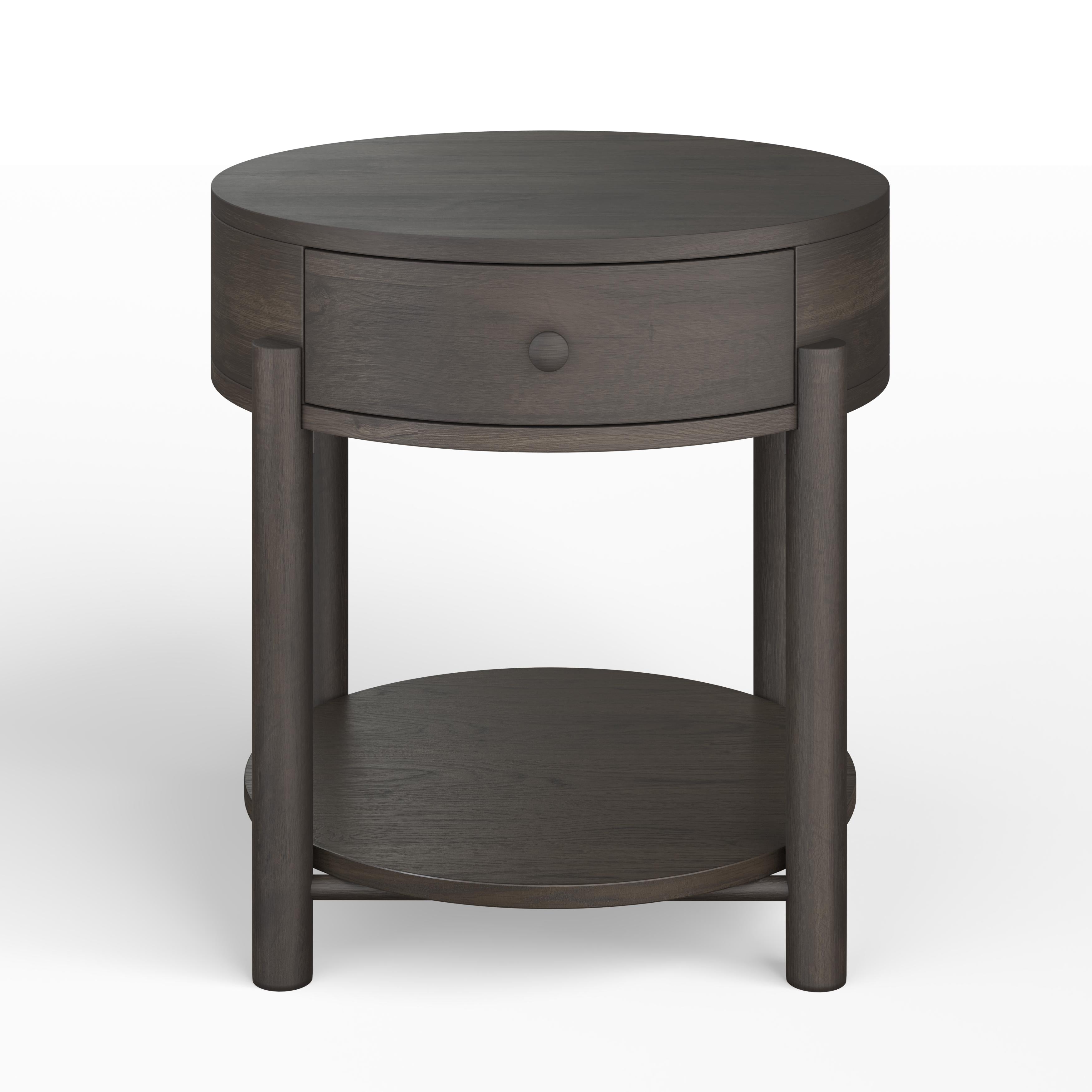  Magnussen Hadleigh Black T5711-05 Round End Table IMAGE 1