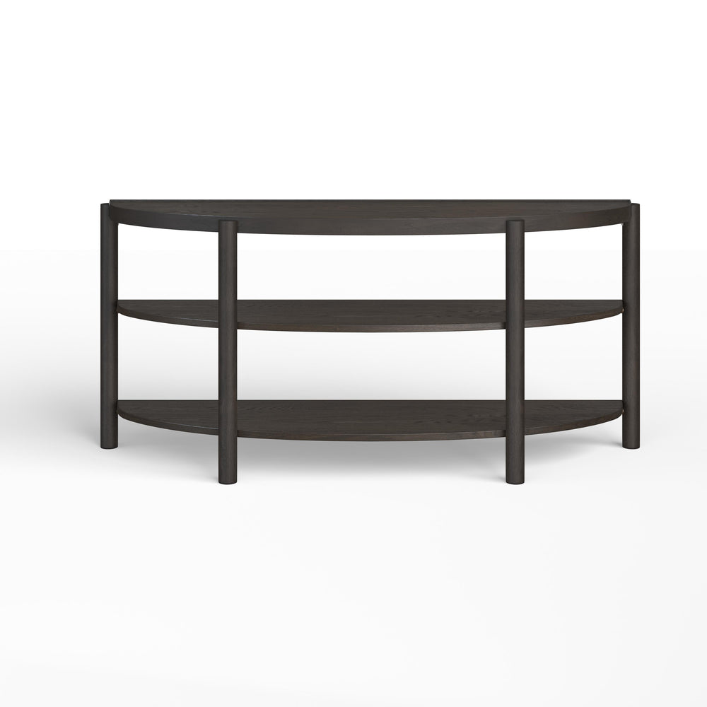  Magnussen Hadleigh Black T5711-75 Demilune Sofa Table IMAGE 1