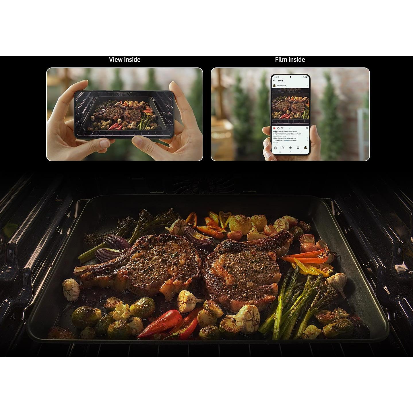  Samsung 6.3 cu. ft. Bespoke Smart Slide-In Electric Range NSE6DG8500SR/AC IMAGE 10