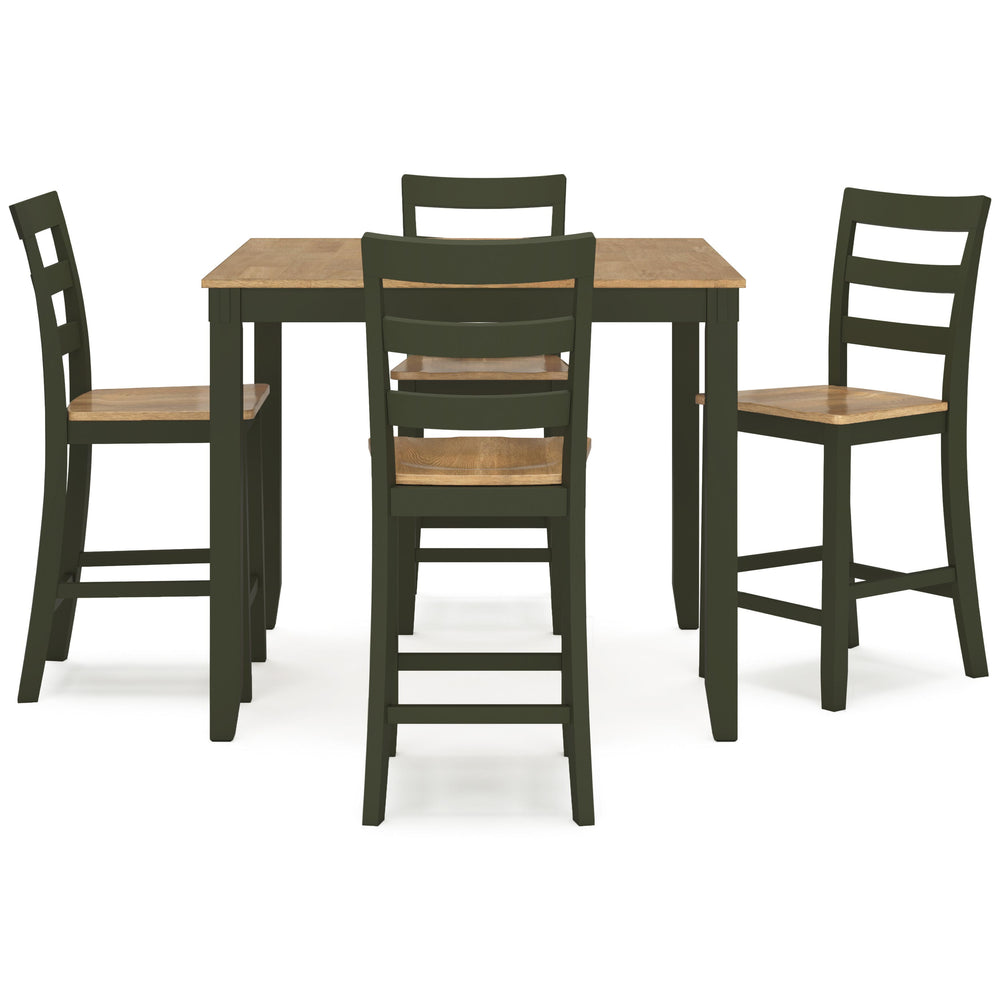  Signature Design by Ashley Gesthaven D401-223 Dining Room Counter Table Set IMAGE 2