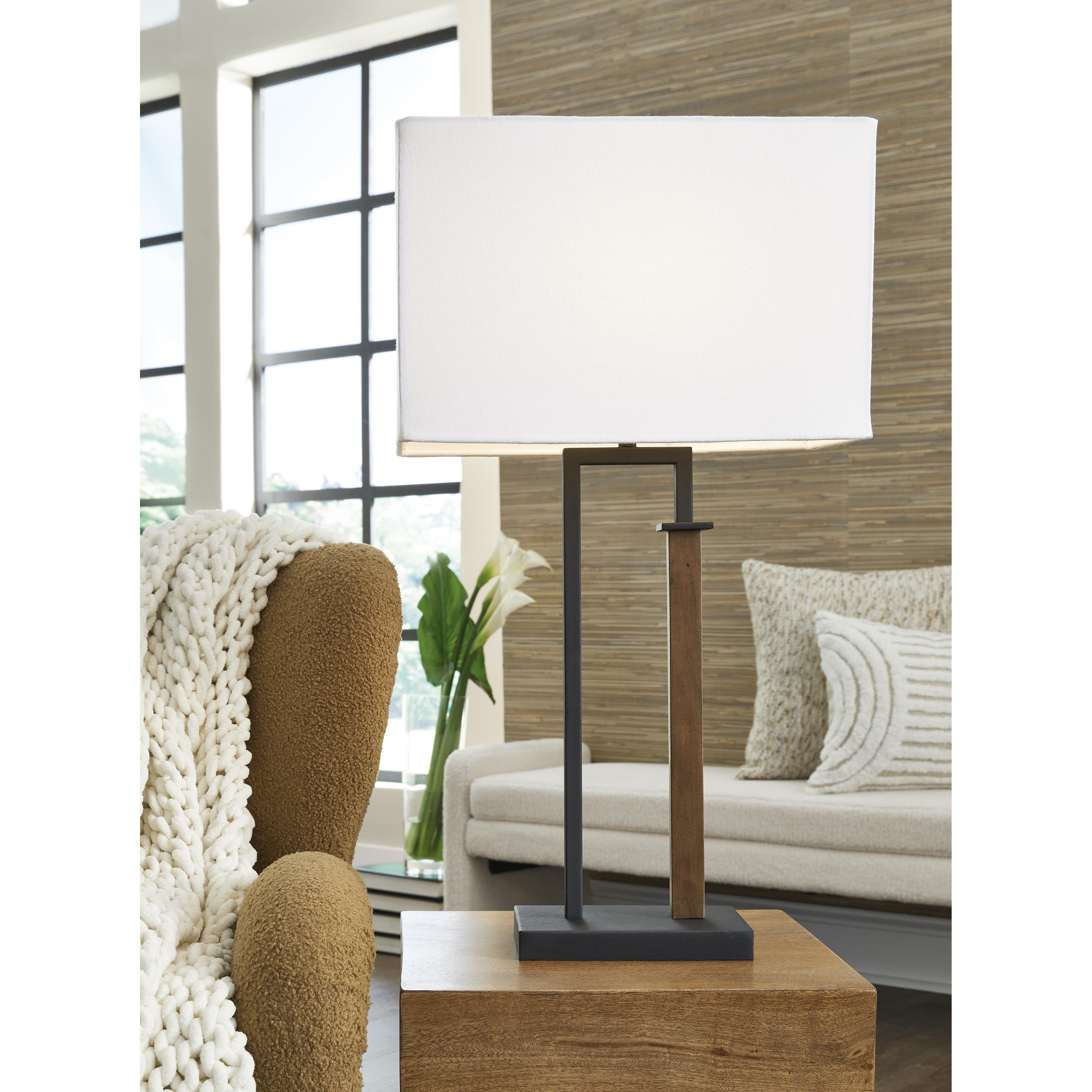  Signature Design by Ashley Voslen L204554 Metal Table Lamp IMAGE 2