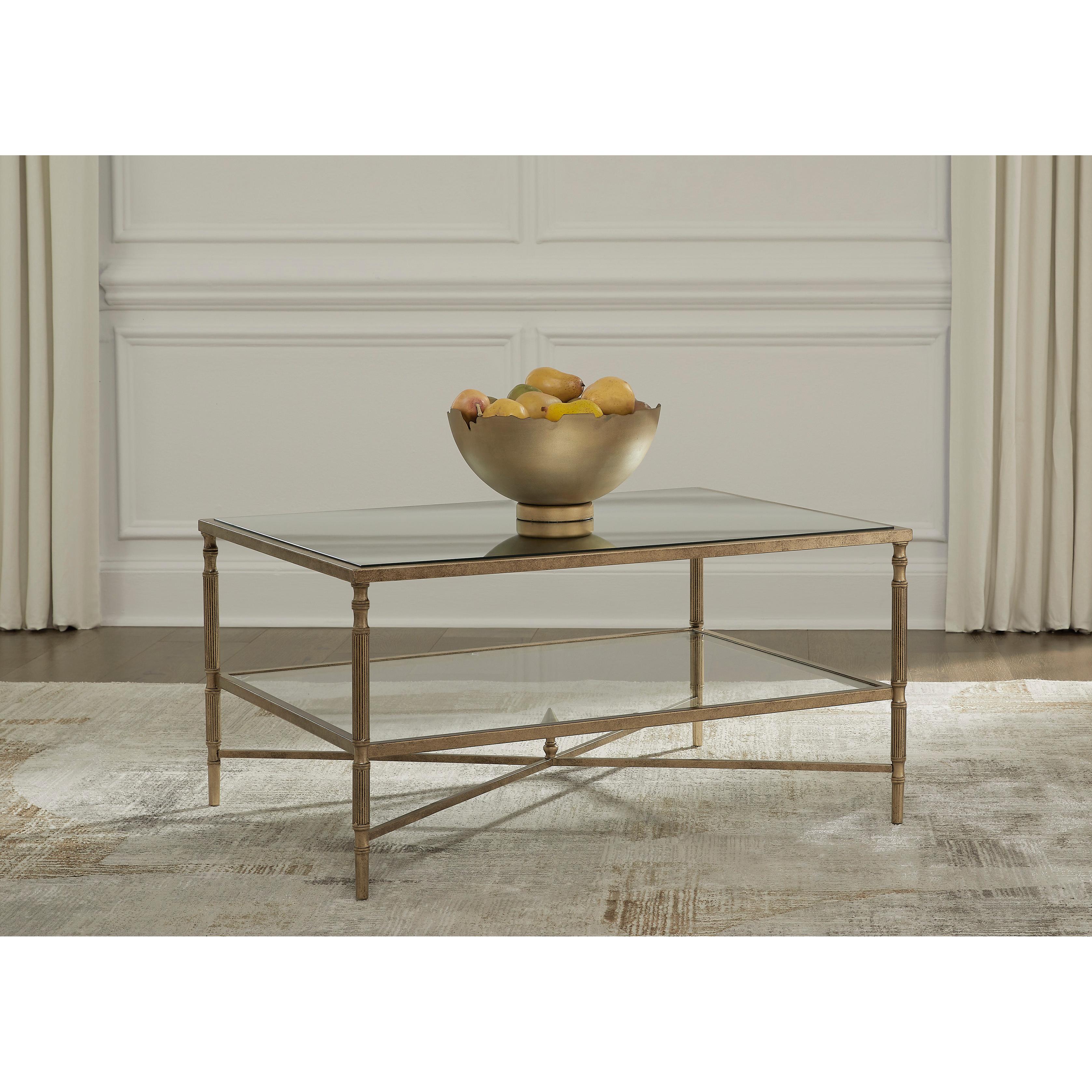  Signature Design by Ashley Cloverty T440T1 Coffee Table and 2 End Tables IMAGE 2