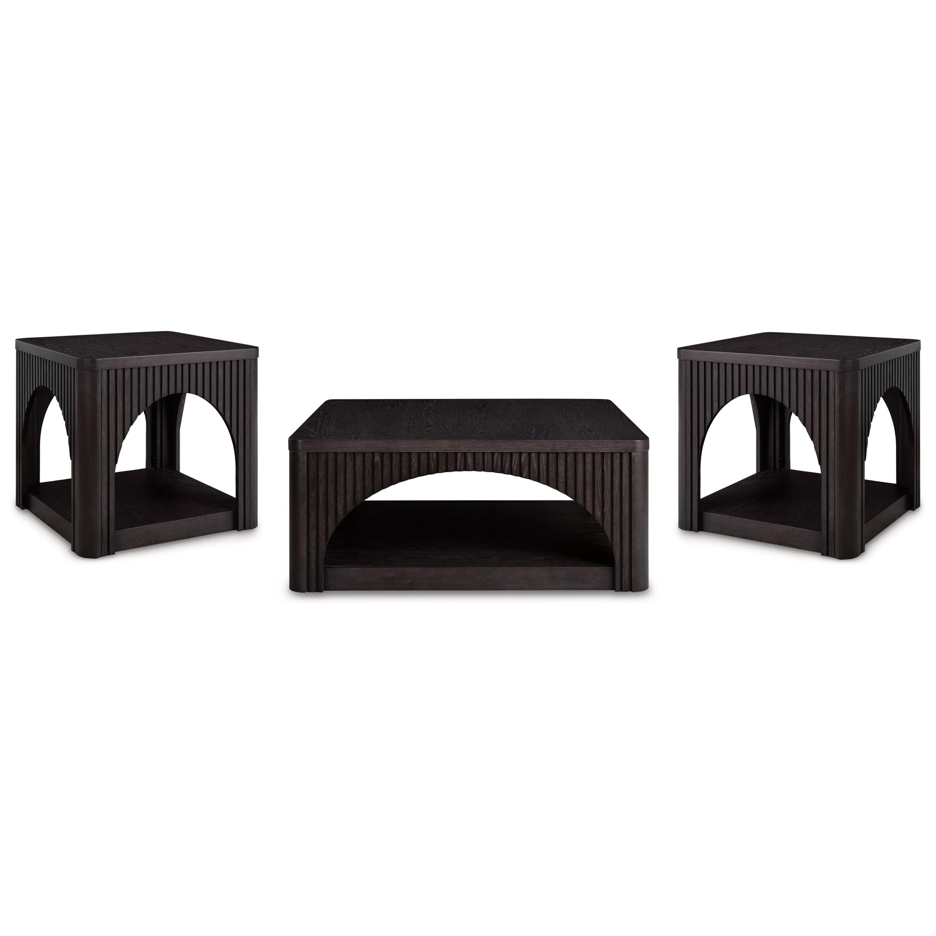  Signature Design by Ashley Yellink T760T1 Coffee Table and 2 End Tables IMAGE 1