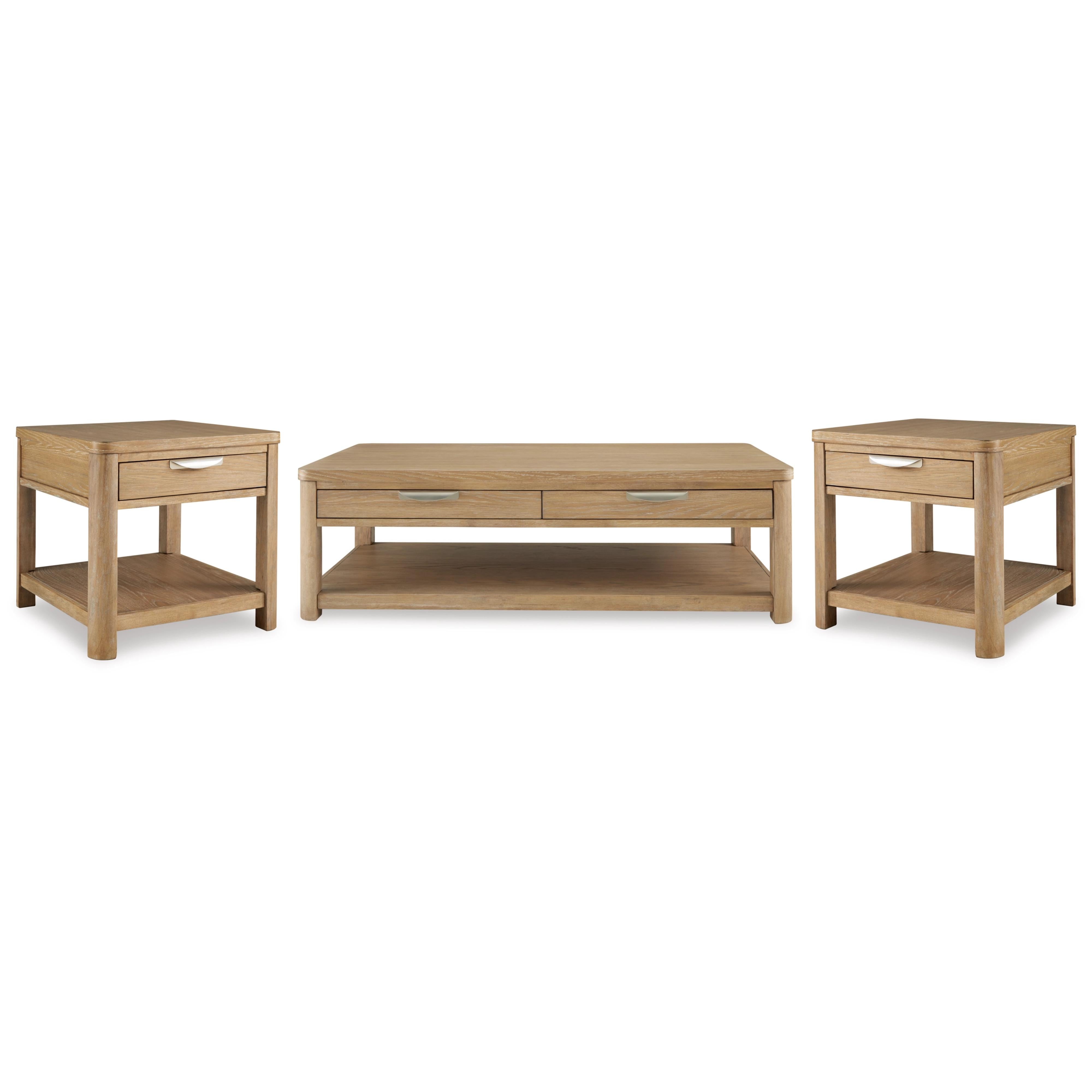  Signature Design by Ashley Rencott T781T1 Coffee Table and 2 End Tables IMAGE 1
