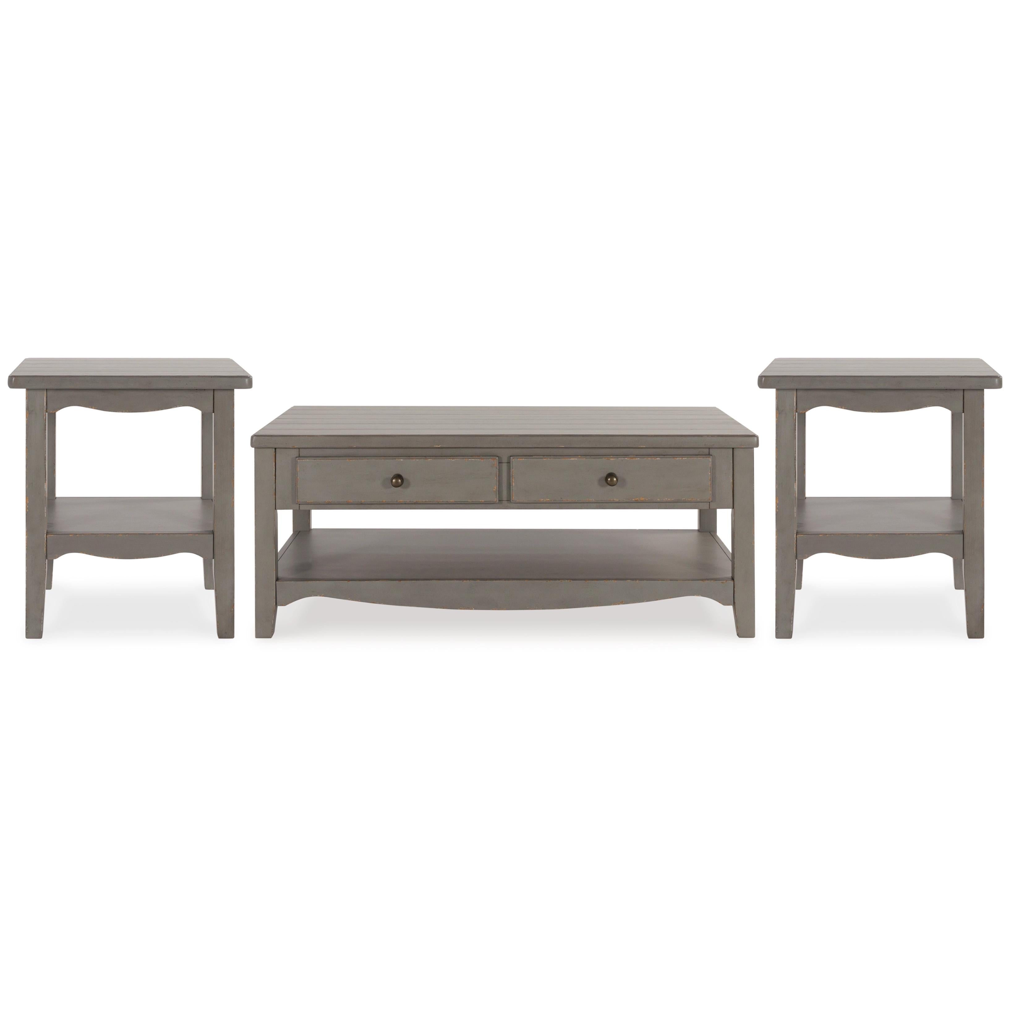  Signature Design by Ashley Charina T784T1 Coffee Table and 2 End Tables IMAGE 1