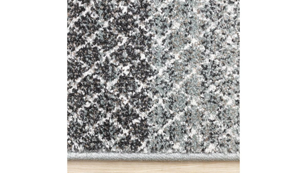 Mae Grey White Taupe Banded Pattern Rug