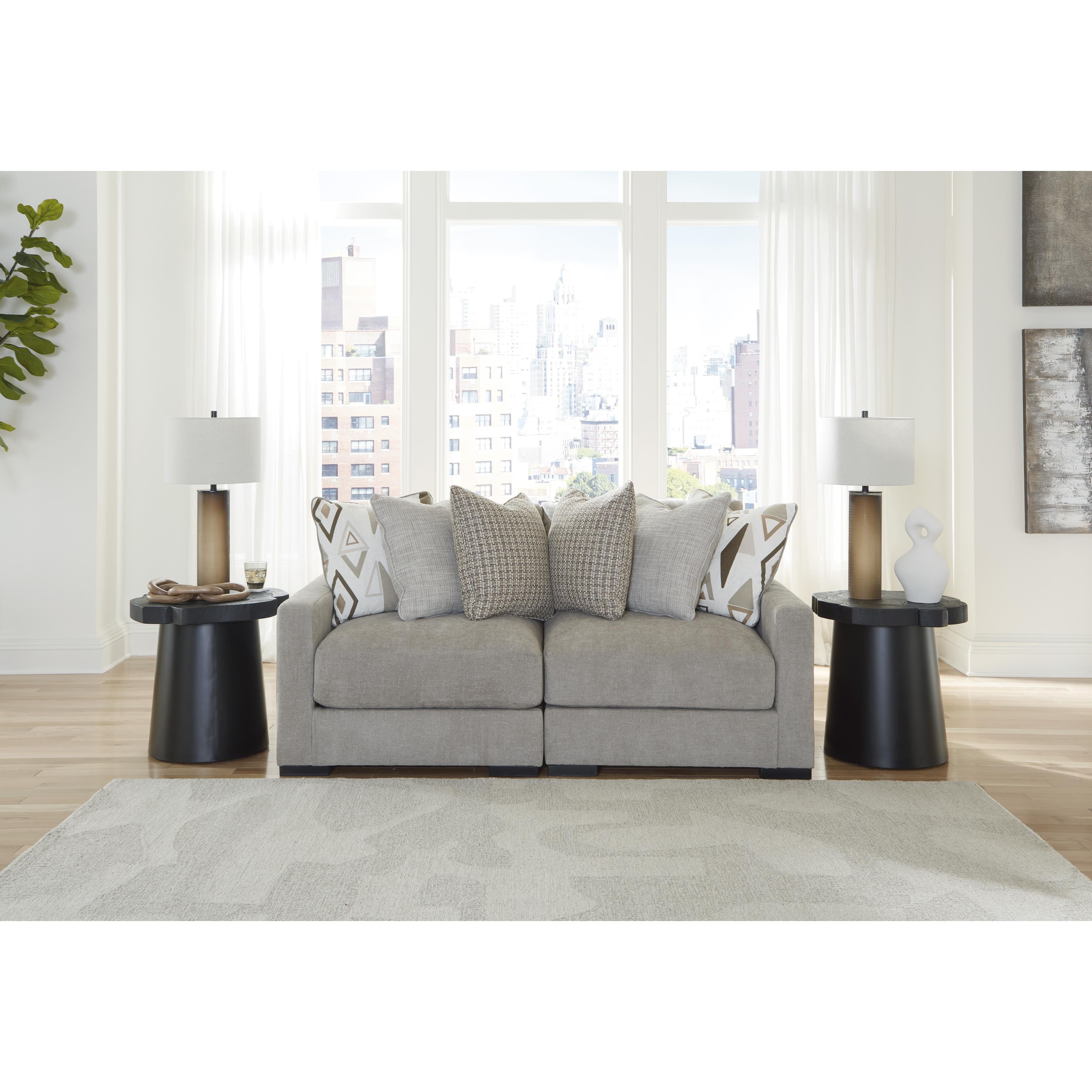  Benchcraft Aslan Court 20305S1 2 pc Loveseat Sectional IMAGE 2