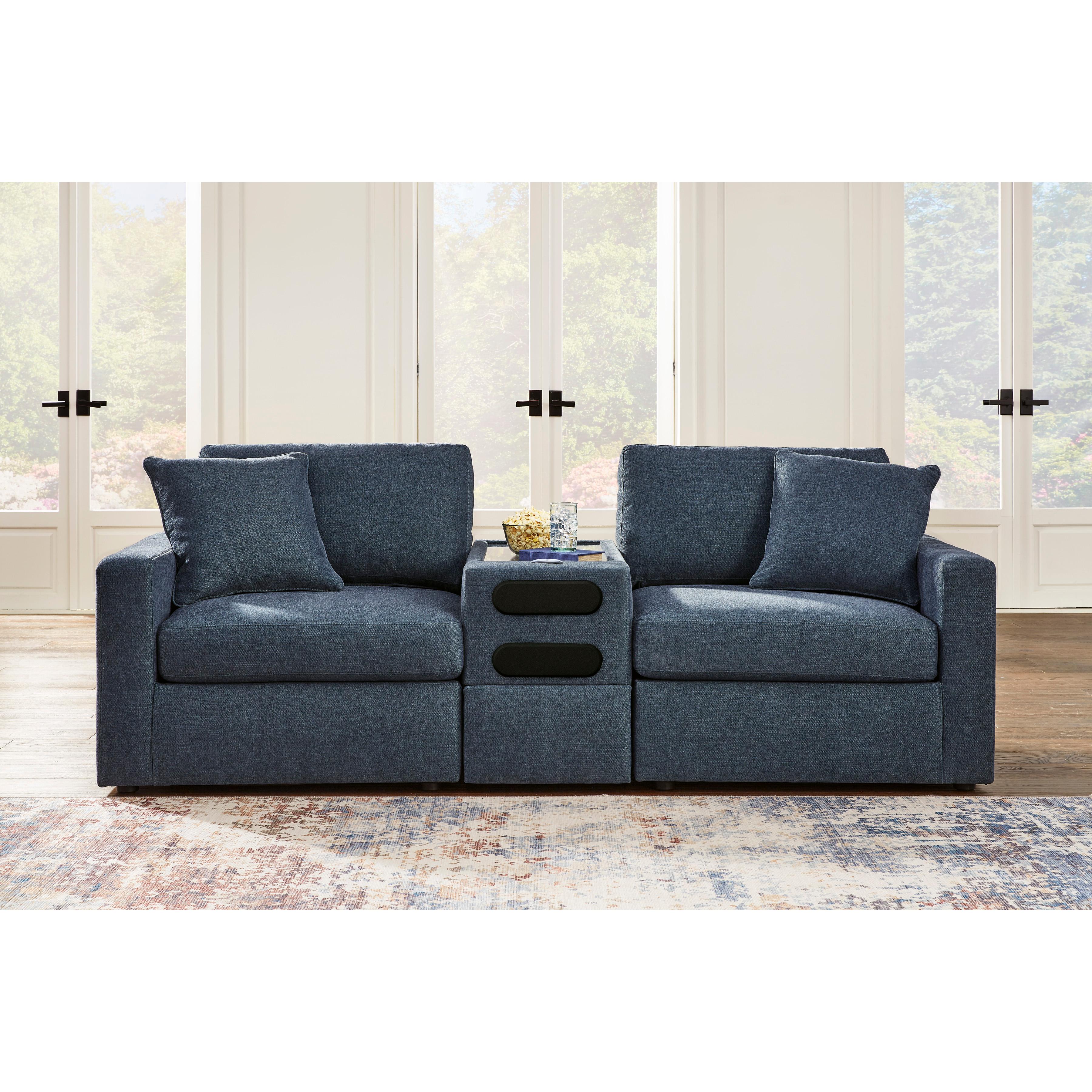  Signature Design by Ashley Modmax 92121S13 3 pc Sectional Loveseat with Audio System IMAGE 2