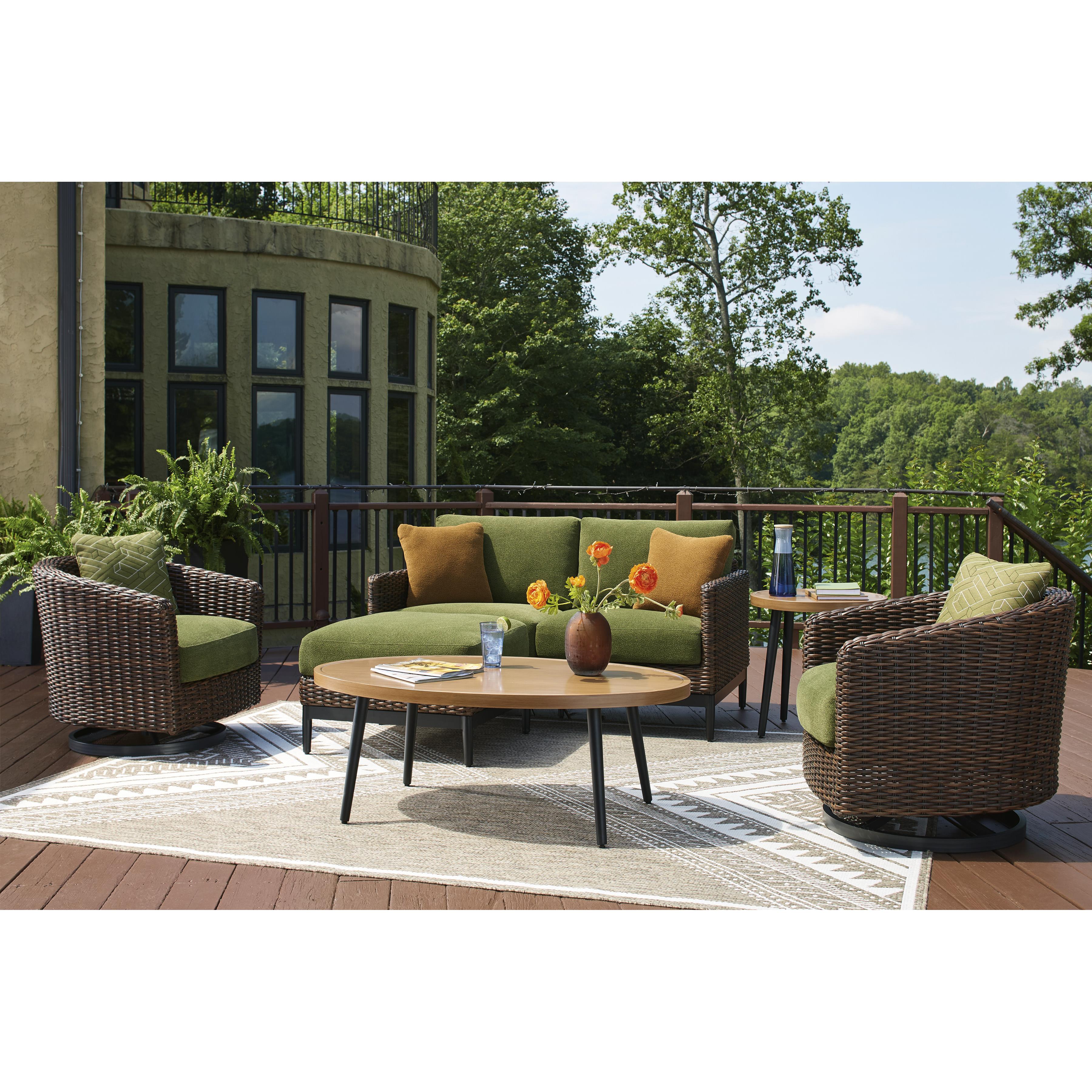  Signature Design by Ashley Horizon Hall P572-821 Swivel Lounge with Cushion IMAGE 11