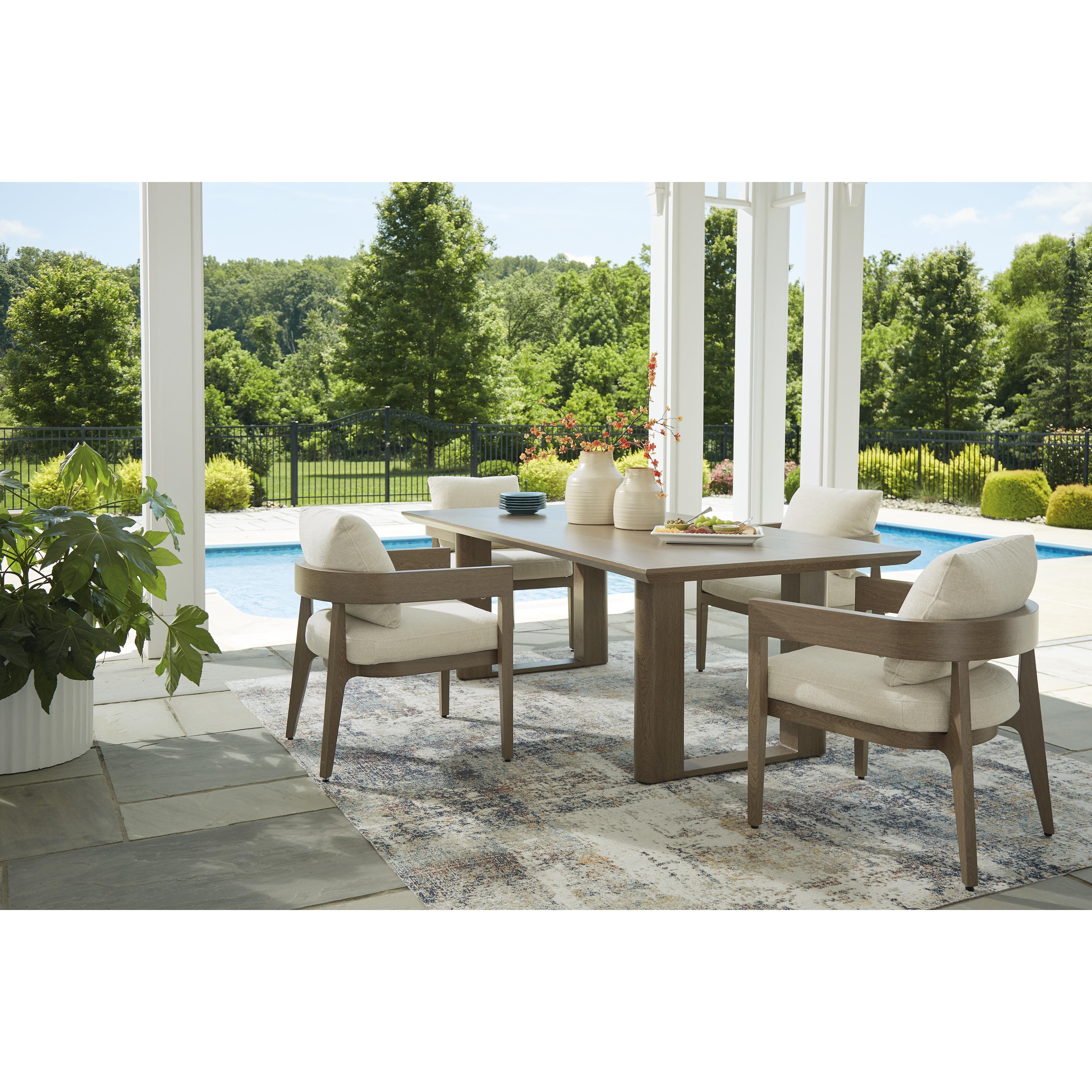  Signature Design by Ashley Serene Bay P671-625 Rectangular Dining Table with Umbrella Option IMAGE 20