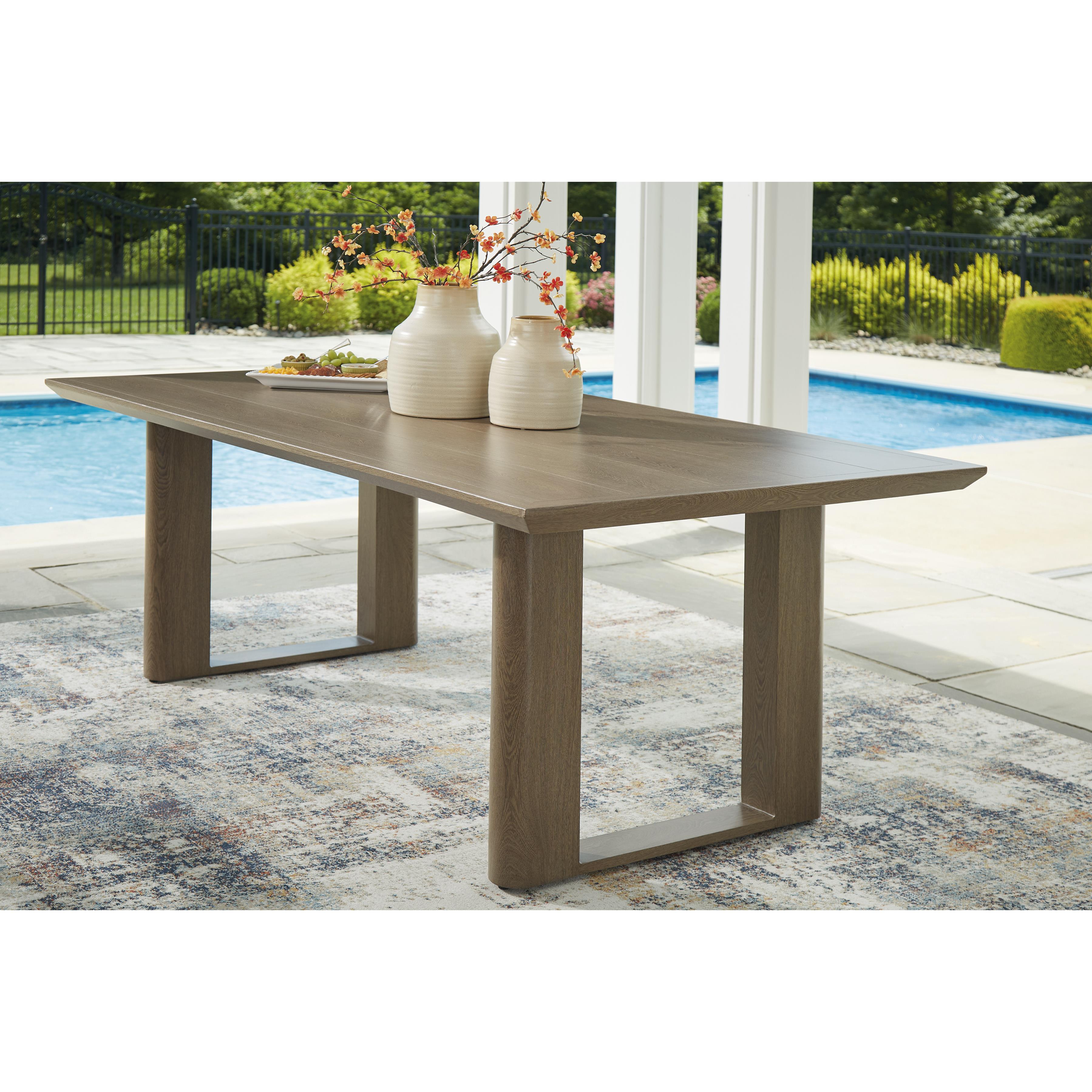  Signature Design by Ashley Serene Bay P671-625 Rectangular Dining Table with Umbrella Option IMAGE 5
