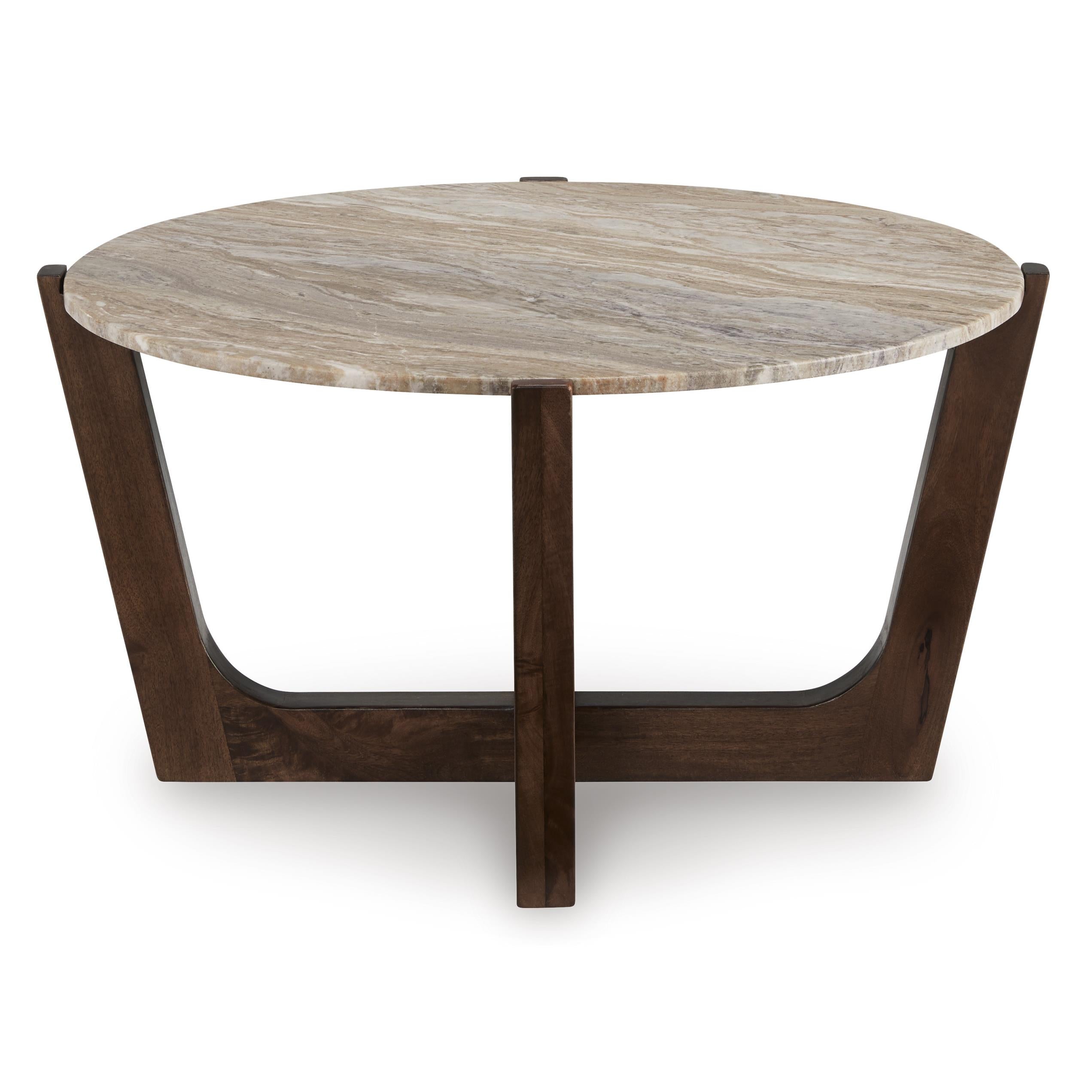  Signature Design by Ashley Tanidore T667-8 Round Cocktail Table IMAGE 2