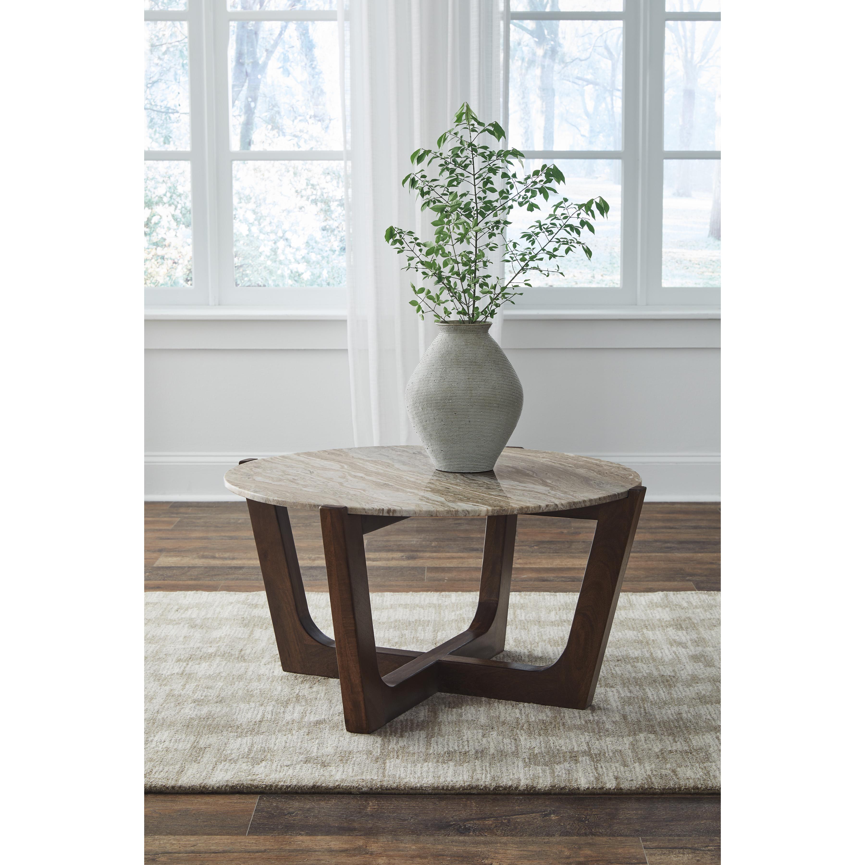  Signature Design by Ashley Tanidore T667-8 Round Cocktail Table IMAGE 4