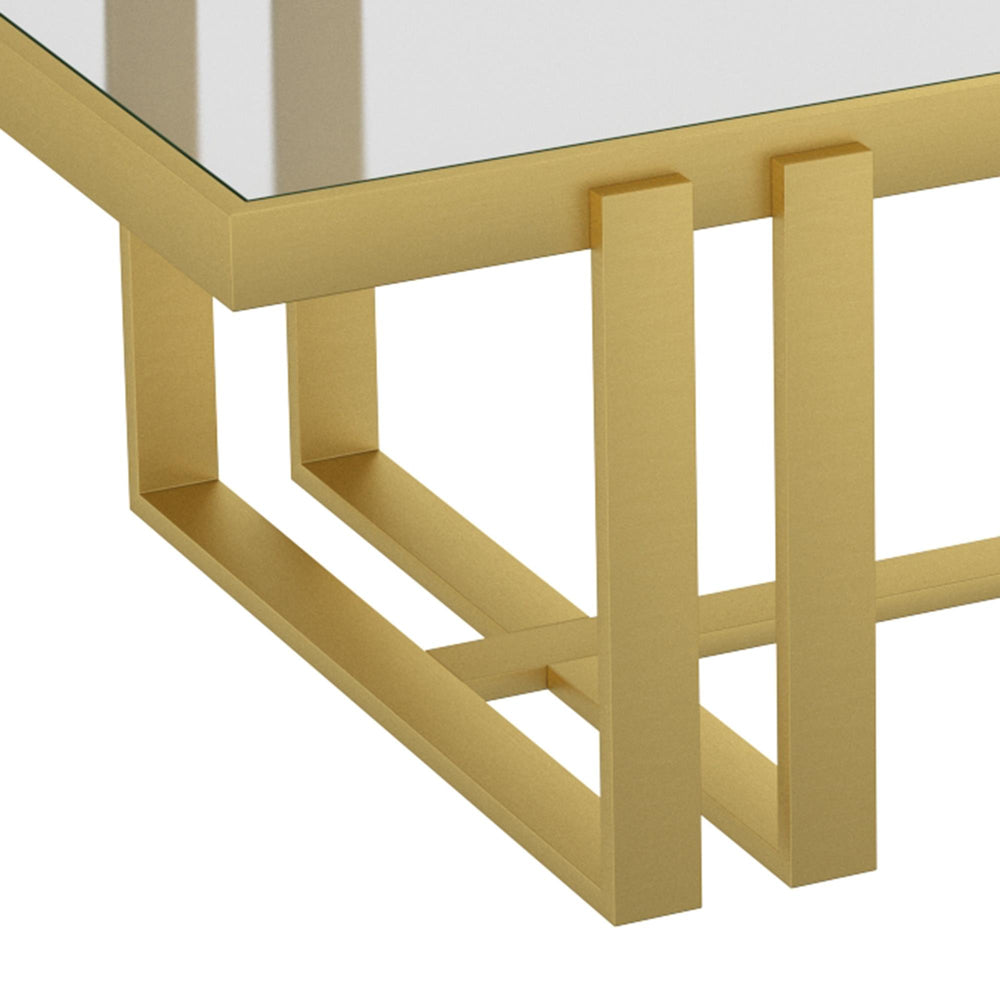  !nspire Paxton 301-167GL Rectangular Coffee Table - Brushed Gold IMAGE 6