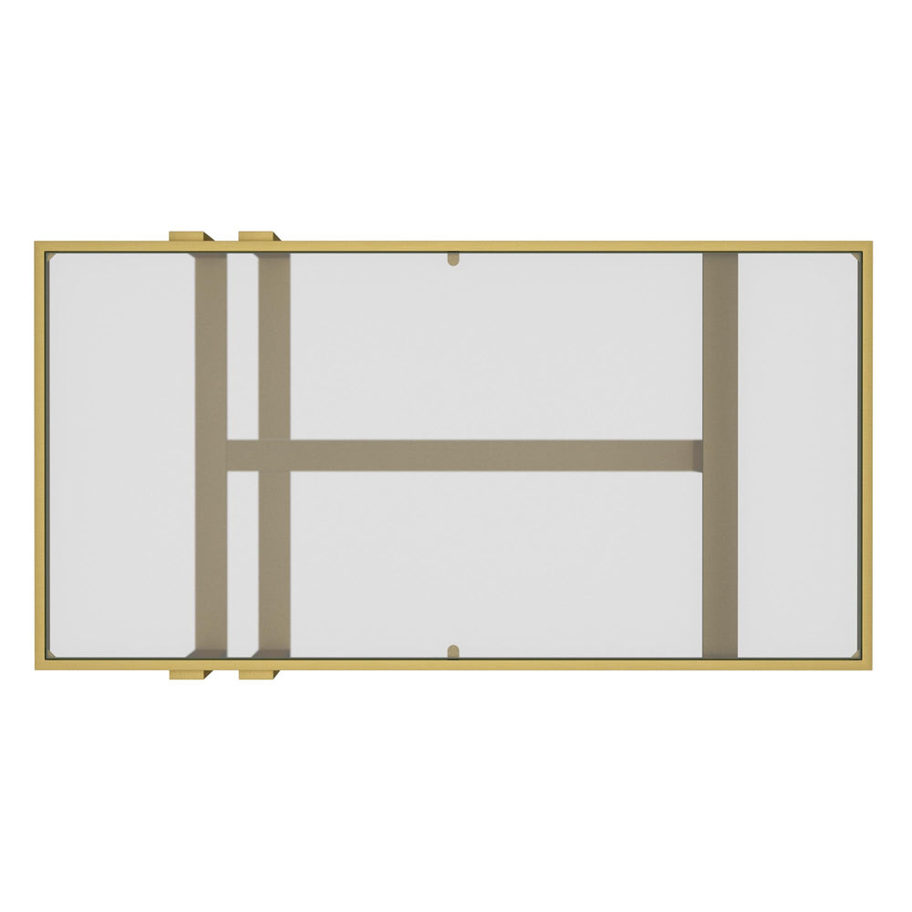  !nspire Paxton 301-167GL Rectangular Coffee Table - Brushed Gold IMAGE 7