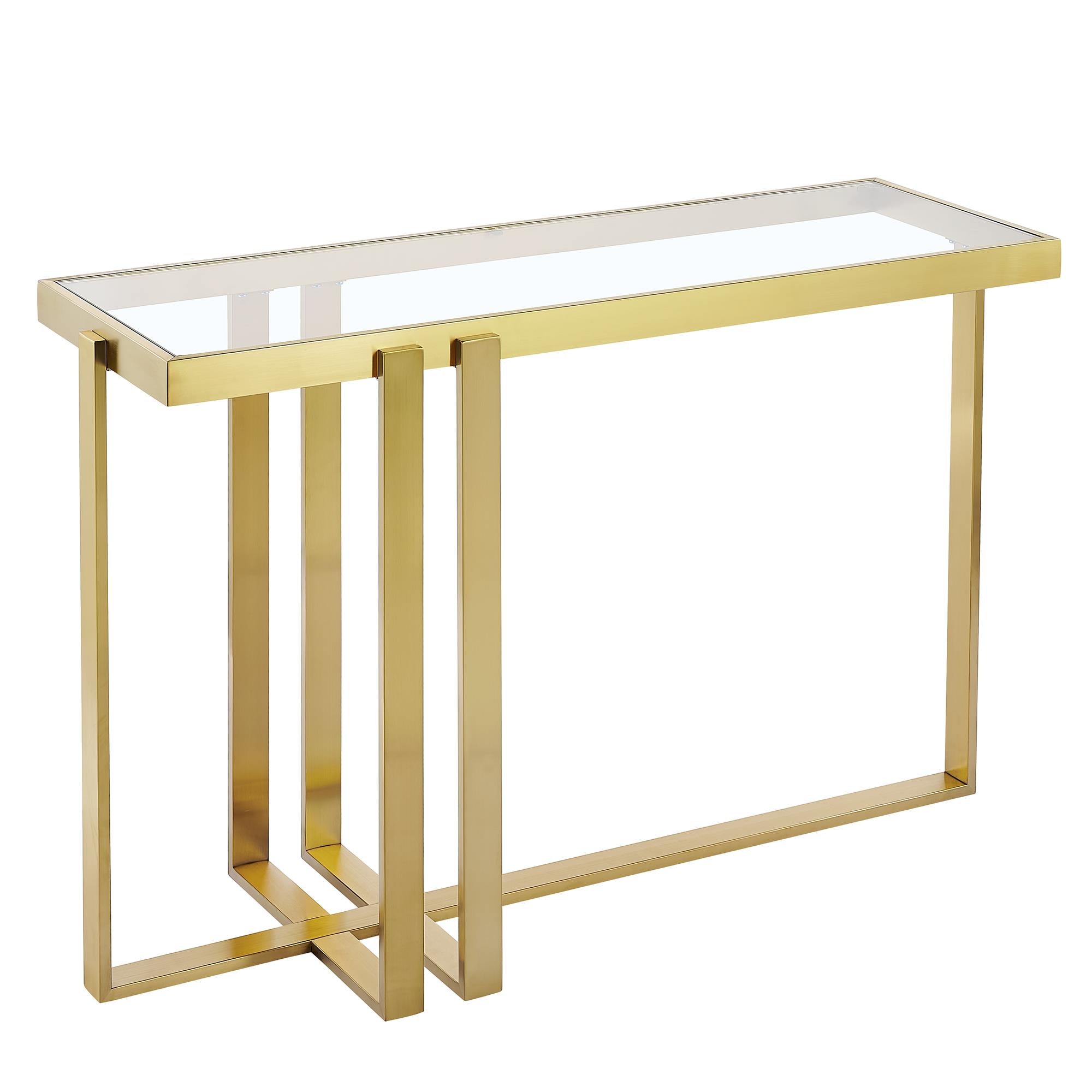  !nspire Paxton 502-167GL Console Table - Brushed Gold IMAGE 1