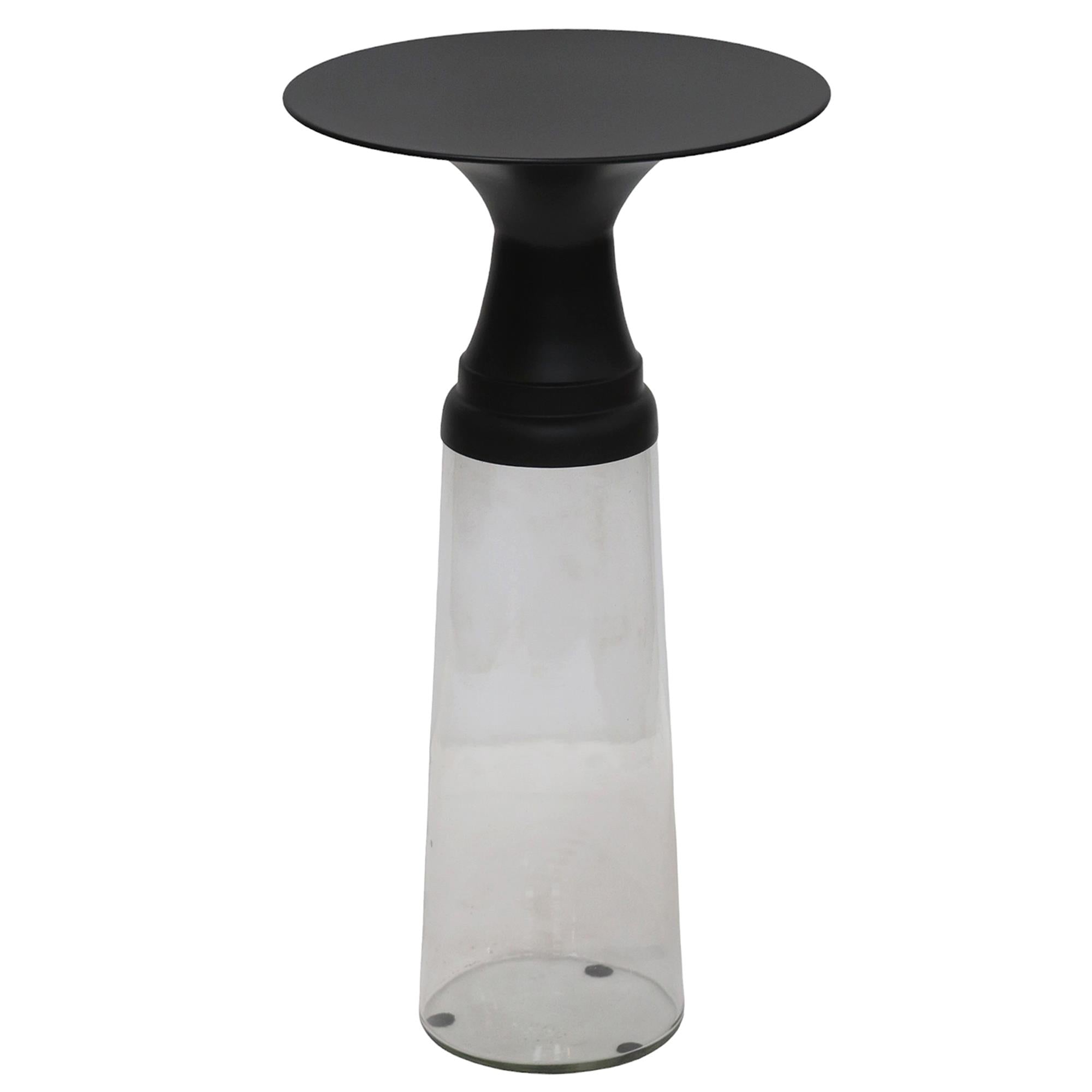  !nspire Indigo 501-308CL Accent Table - Clear and Black IMAGE 1