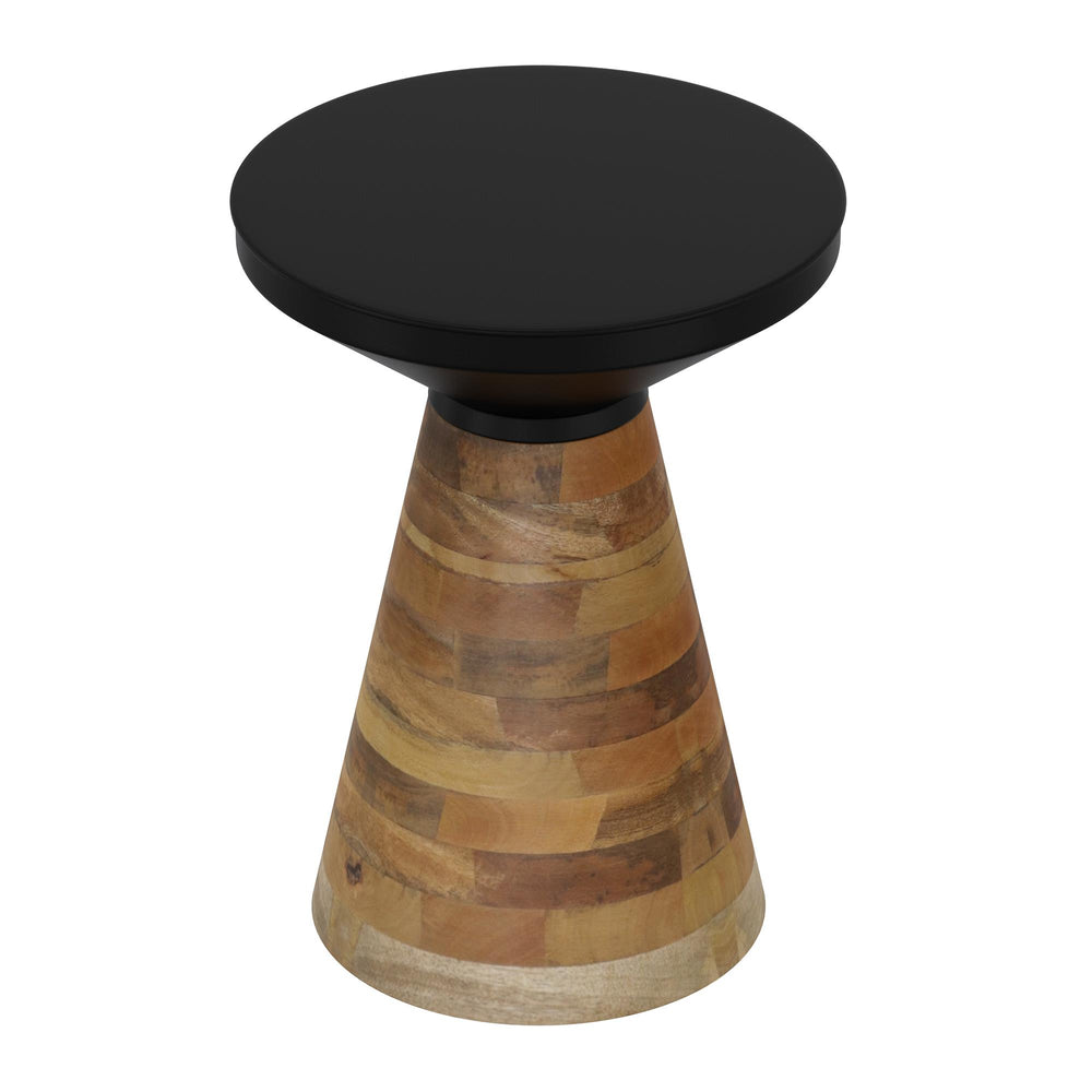  !nspire Boden 501-229BLK Accent Table - Black and Walnut IMAGE 3