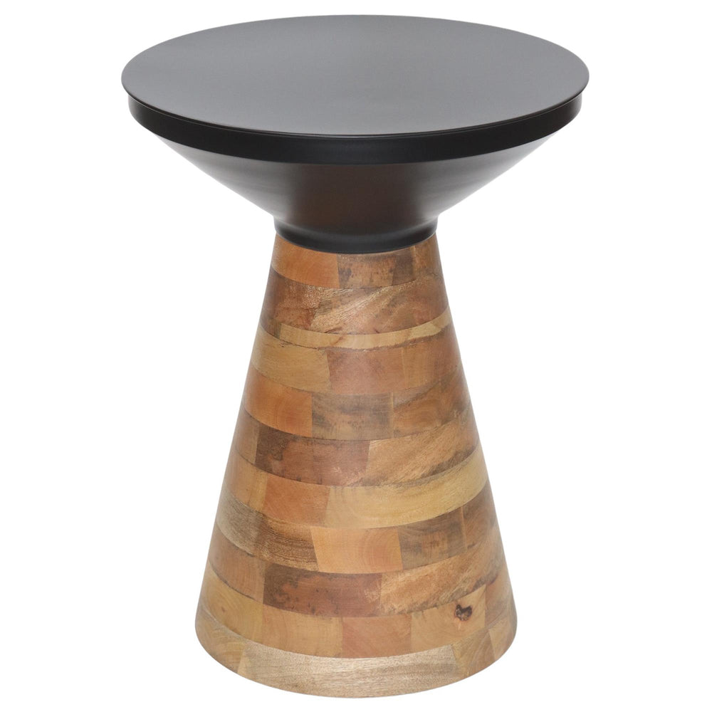  !nspire Boden 501-229BLK Accent Table - Black and Walnut IMAGE 4