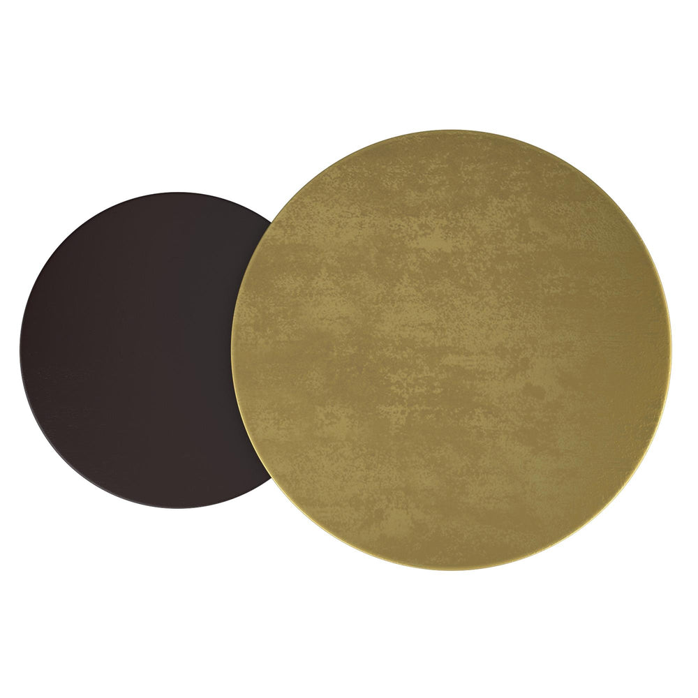  !nspire Adira 303-102GL_BK 2 pc Round Coffee Table Set - Antique Gold and Black IMAGE 3