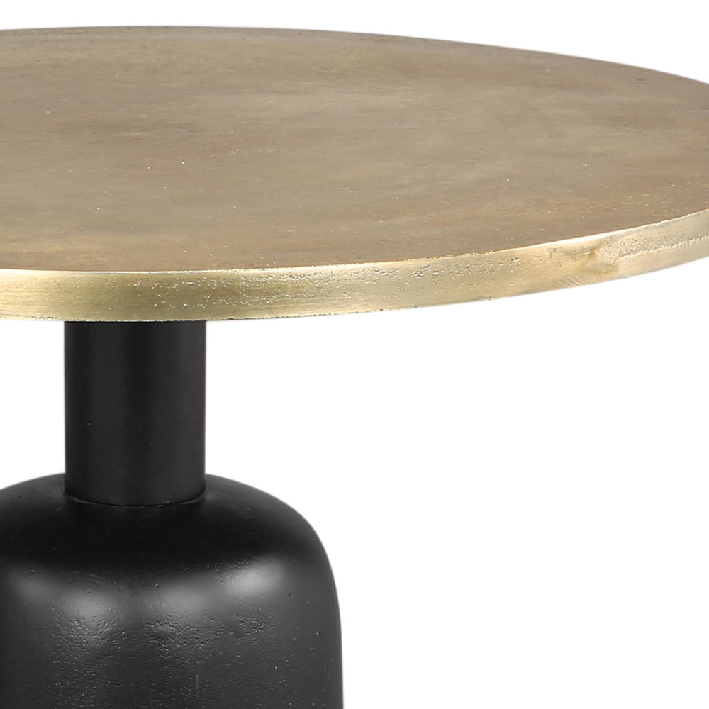  !nspire Adira 303-102GL_BK 2 pc Round Coffee Table Set - Antique Gold and Black IMAGE 6
