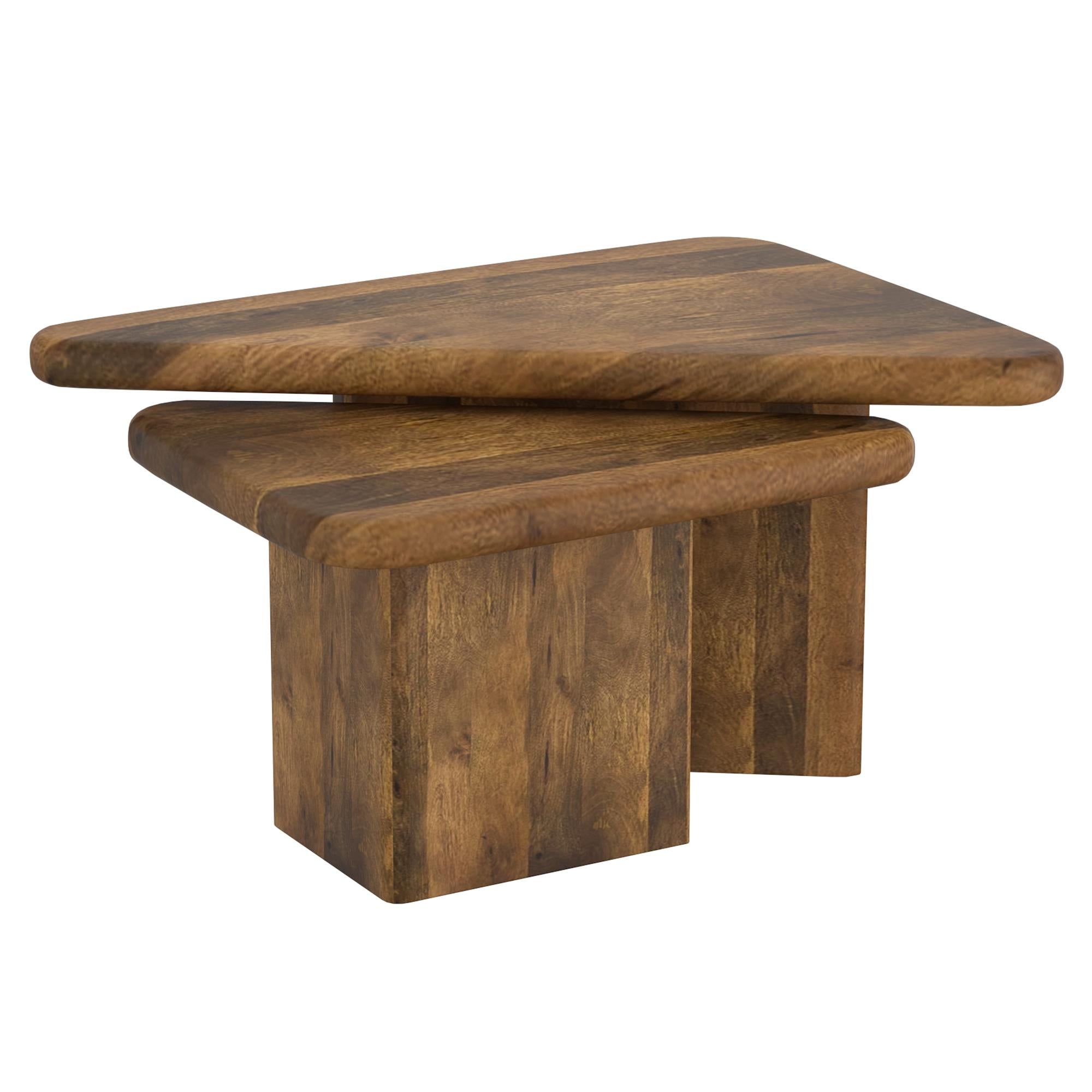  !nspire Draco 303-155WAL 2 pc Coffee Table Set - Walnut IMAGE 1