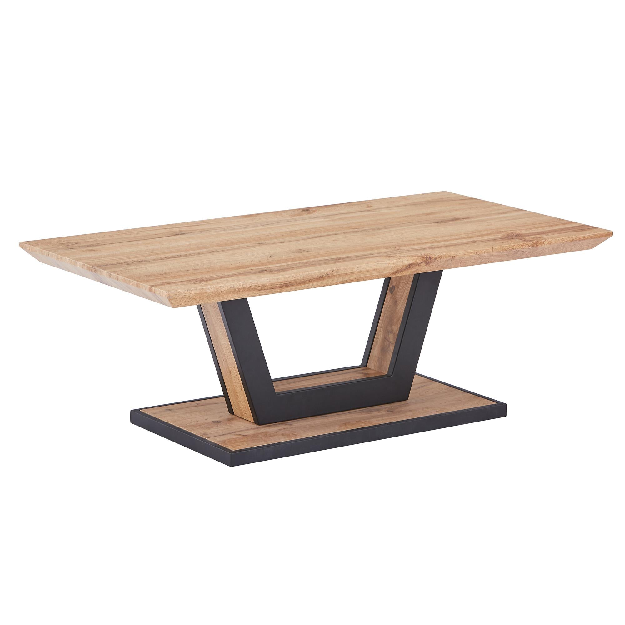  !nspire Forna 301-161NAT Rectangular Coffee Table - Natural and Black IMAGE 1