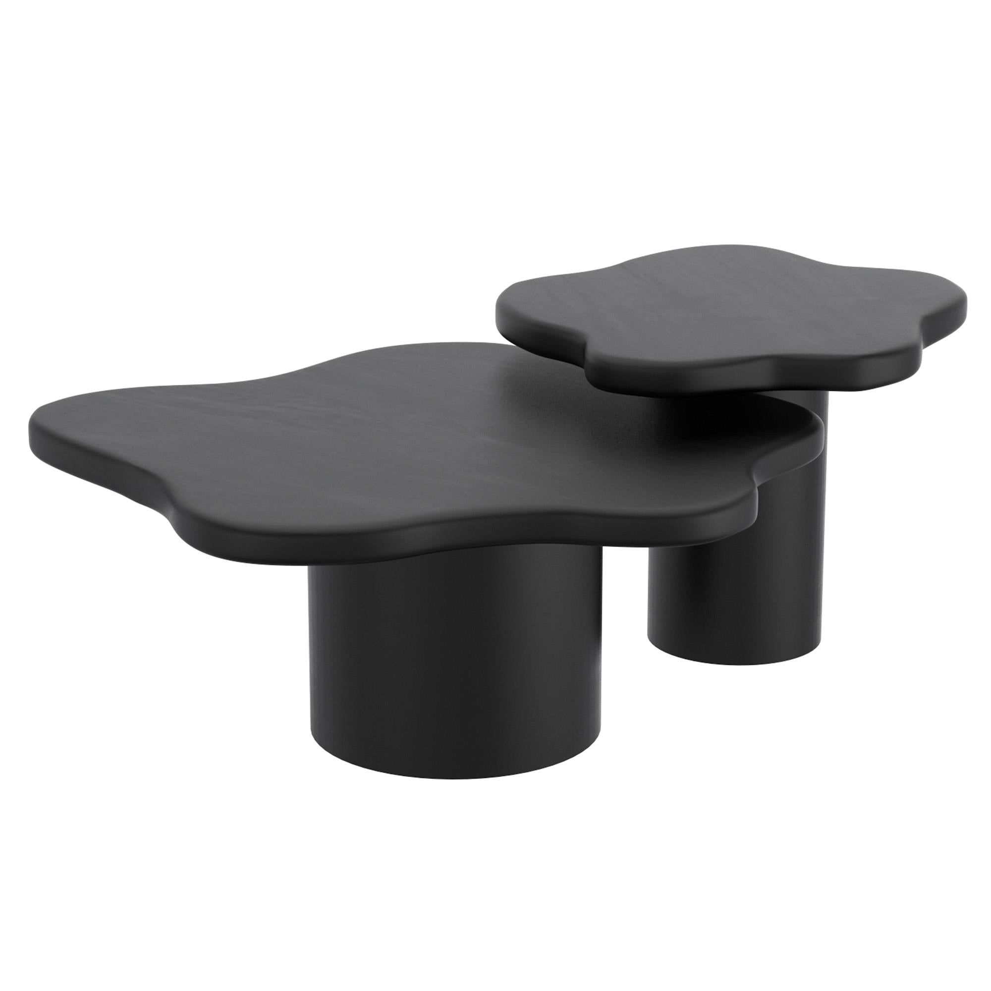  !nspire Mayal 303-149BLK 2 pc Coffee Table Set - Black IMAGE 1