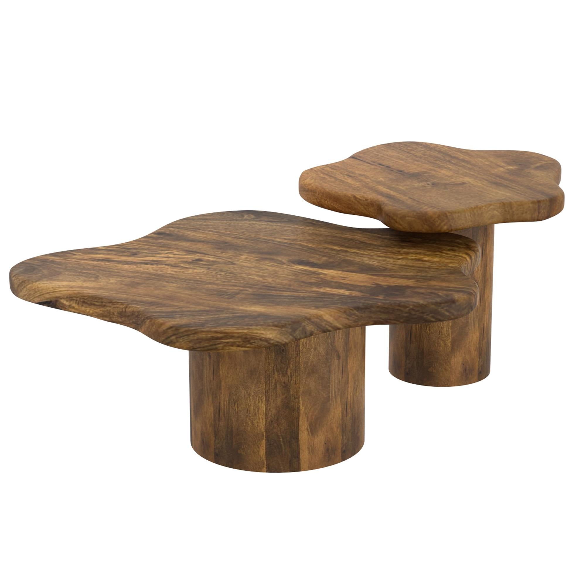  !nspire Mayal 303-149WAL 2 pc Coffee Table Set - Walnut IMAGE 1