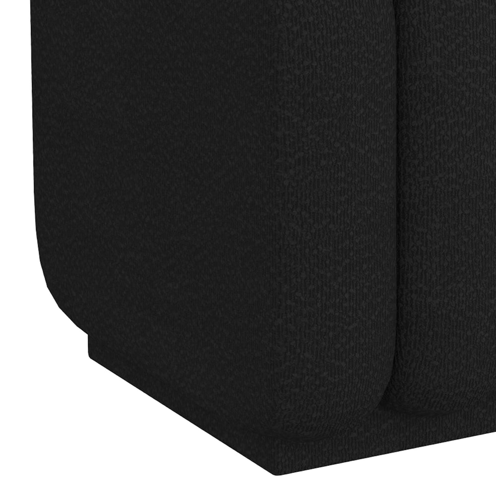  Worldwide Home Furnishings Rigel 402-133SM_BK Small Square Ottoman - Black Boucle IMAGE 3
