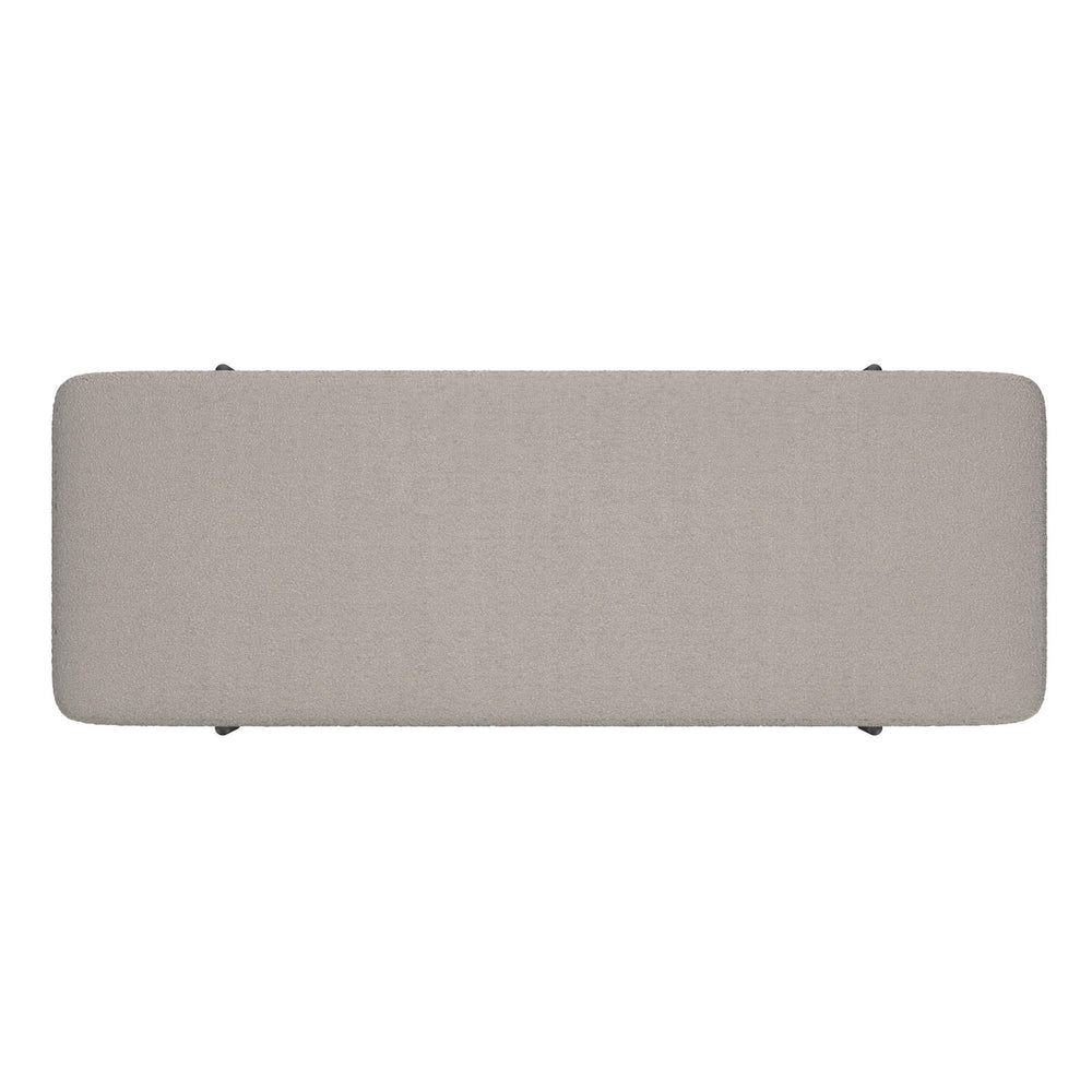  Worldwide Home Furnishings Erzo 402-136GRY Storage Ottoman Bench - Warm Grey and Black IMAGE 6