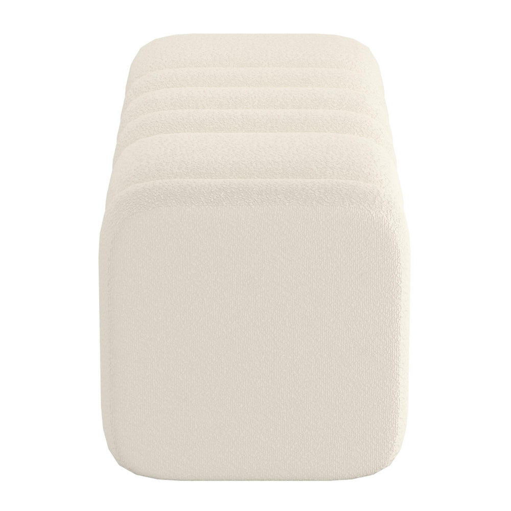  Worldwide Home Furnishings Rigel 402-133IV Large Ottoman Bench - Ivory Boucle IMAGE 4