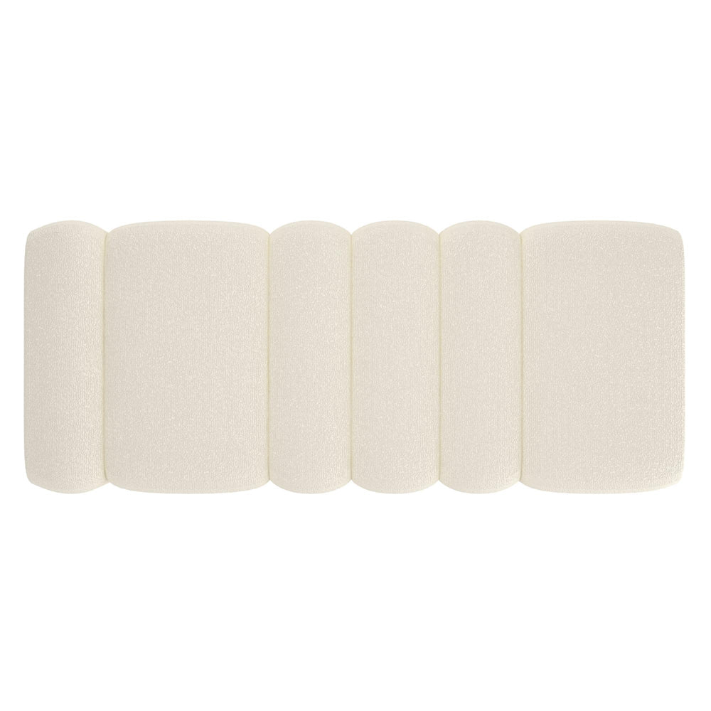  Worldwide Home Furnishings Rigel 402-133IV Large Ottoman Bench - Ivory Boucle IMAGE 6