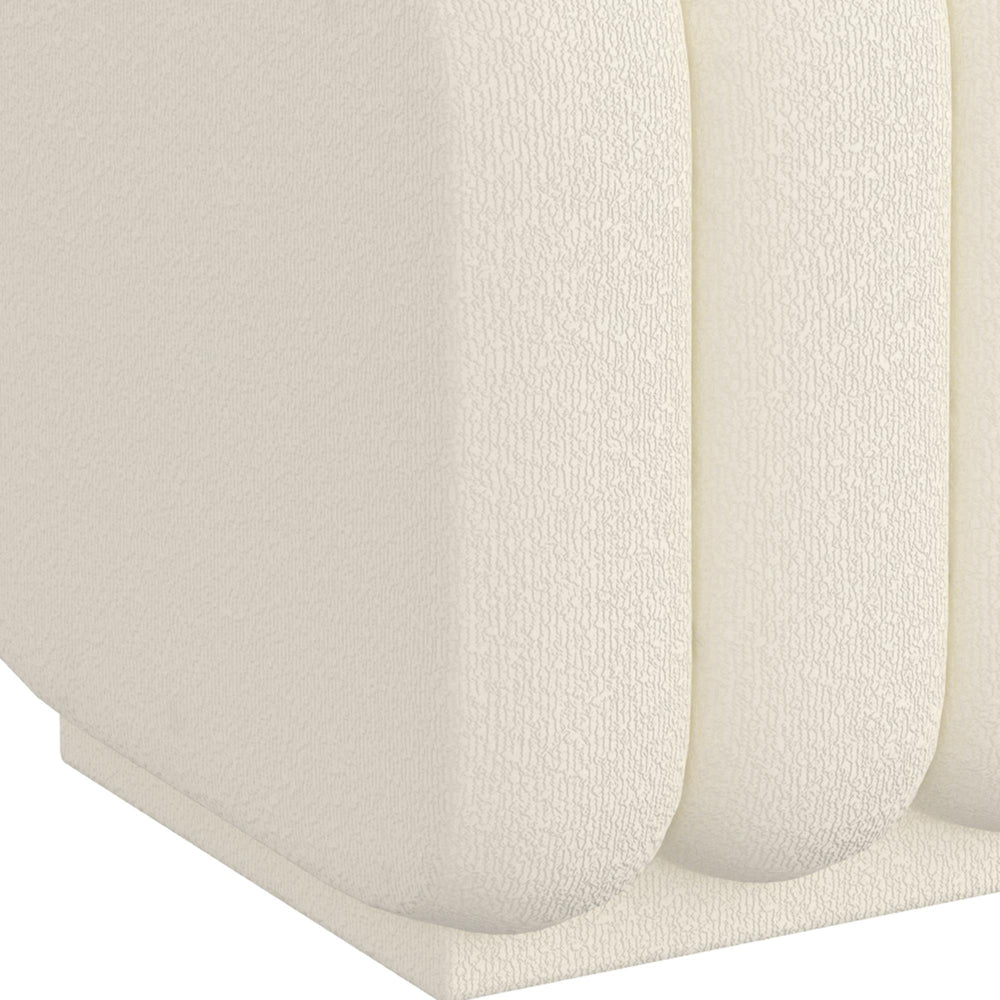  Worldwide Home Furnishings Rigel 402-133SM_IV Small Square Ottoman - Ivory Boucle IMAGE 3