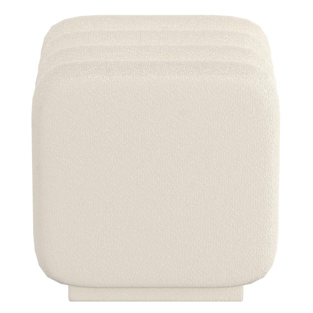  Worldwide Home Furnishings Rigel 402-133SM_IV Small Square Ottoman - Ivory Boucle IMAGE 4