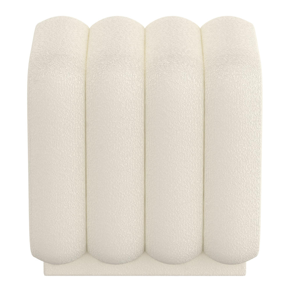  Worldwide Home Furnishings Rigel 402-133SM_IV Small Square Ottoman - Ivory Boucle IMAGE 5