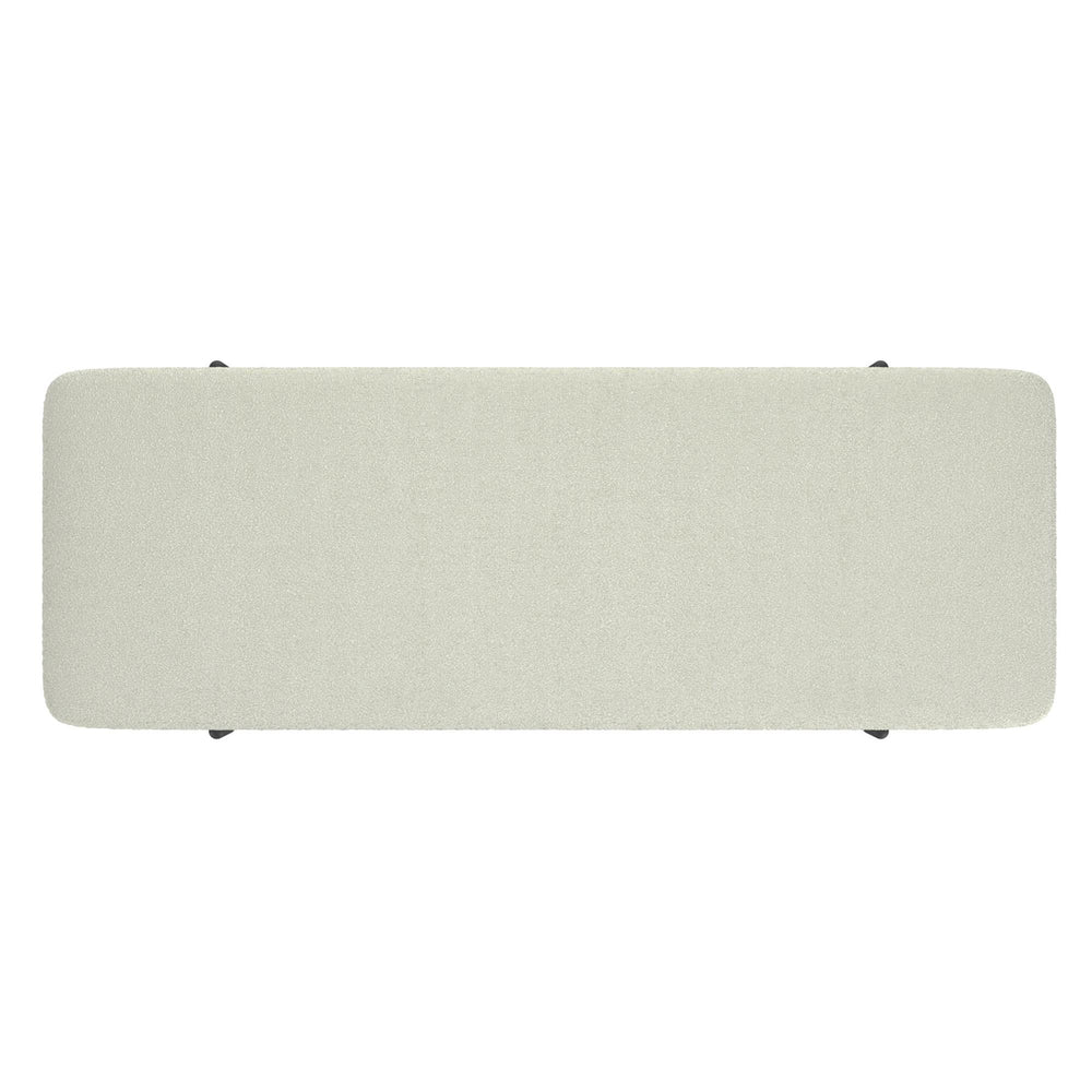  Worldwide Home Furnishings Erzo 402-136WT Storage Ottoman Bench - White and Black IMAGE 6