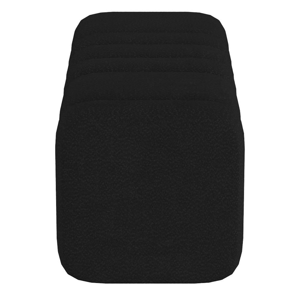  Worldwide Home Furnishings Rigel 402-133BK Large Ottoman Bench - Black Boucle IMAGE 4