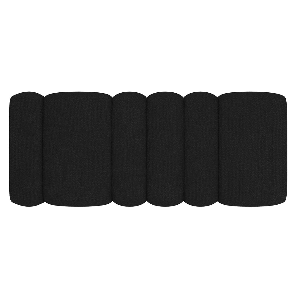  Worldwide Home Furnishings Rigel 402-133BK Large Ottoman Bench - Black Boucle IMAGE 6