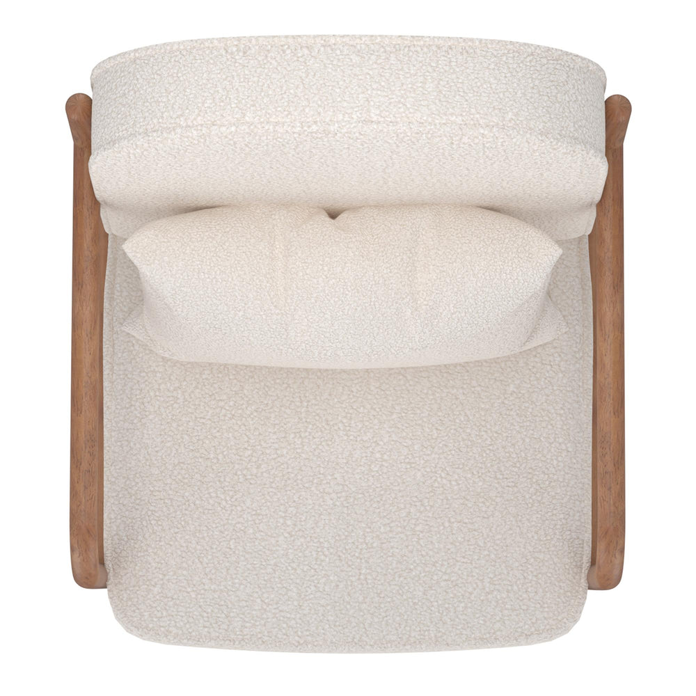  !nspire Fani 403-926WT Accent Chair, Fabric - White Boucle and Walnut IMAGE 6