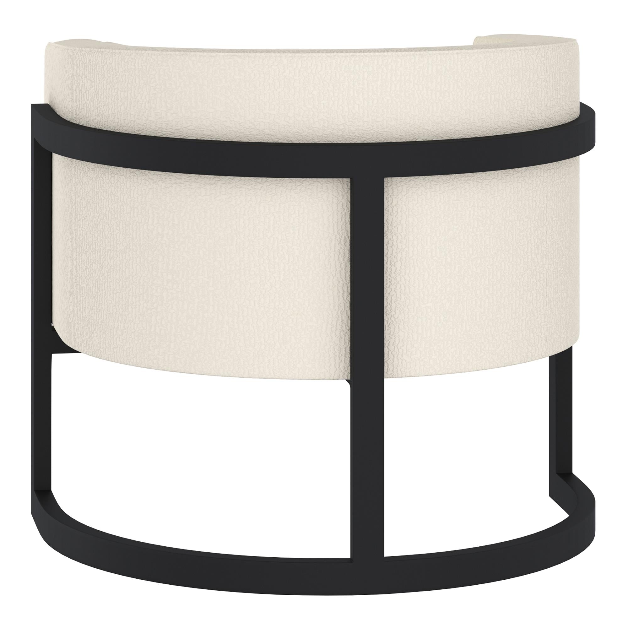  !nspire Zhuri 403-120IV Accent Chair - Ivory Boucle and Black IMAGE 3
