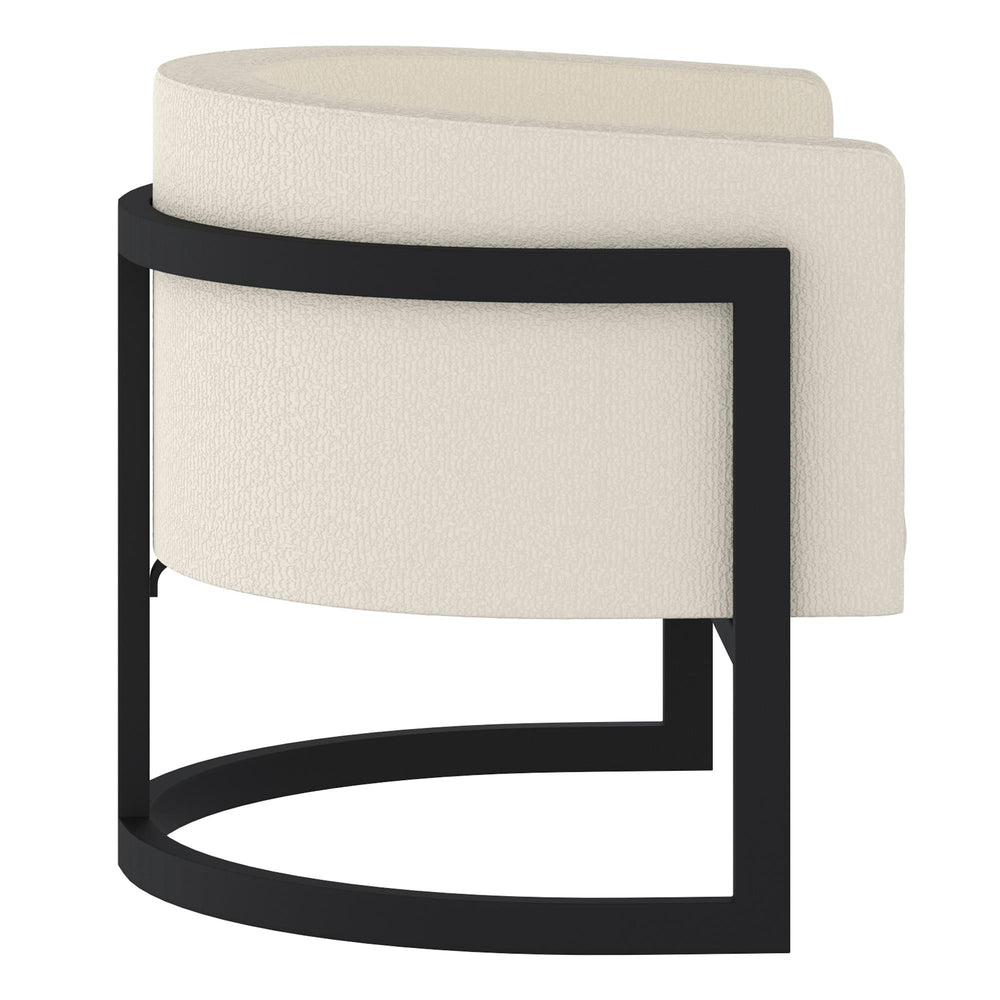  !nspire Zhuri 403-120IV Accent Chair - Ivory Boucle and Black IMAGE 4