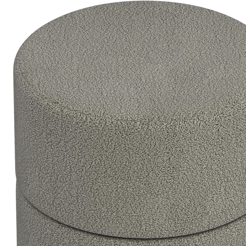  !nspire Novar 402-670WGY Round Swivel Ottoman - Warm Grey Boucle IMAGE 5