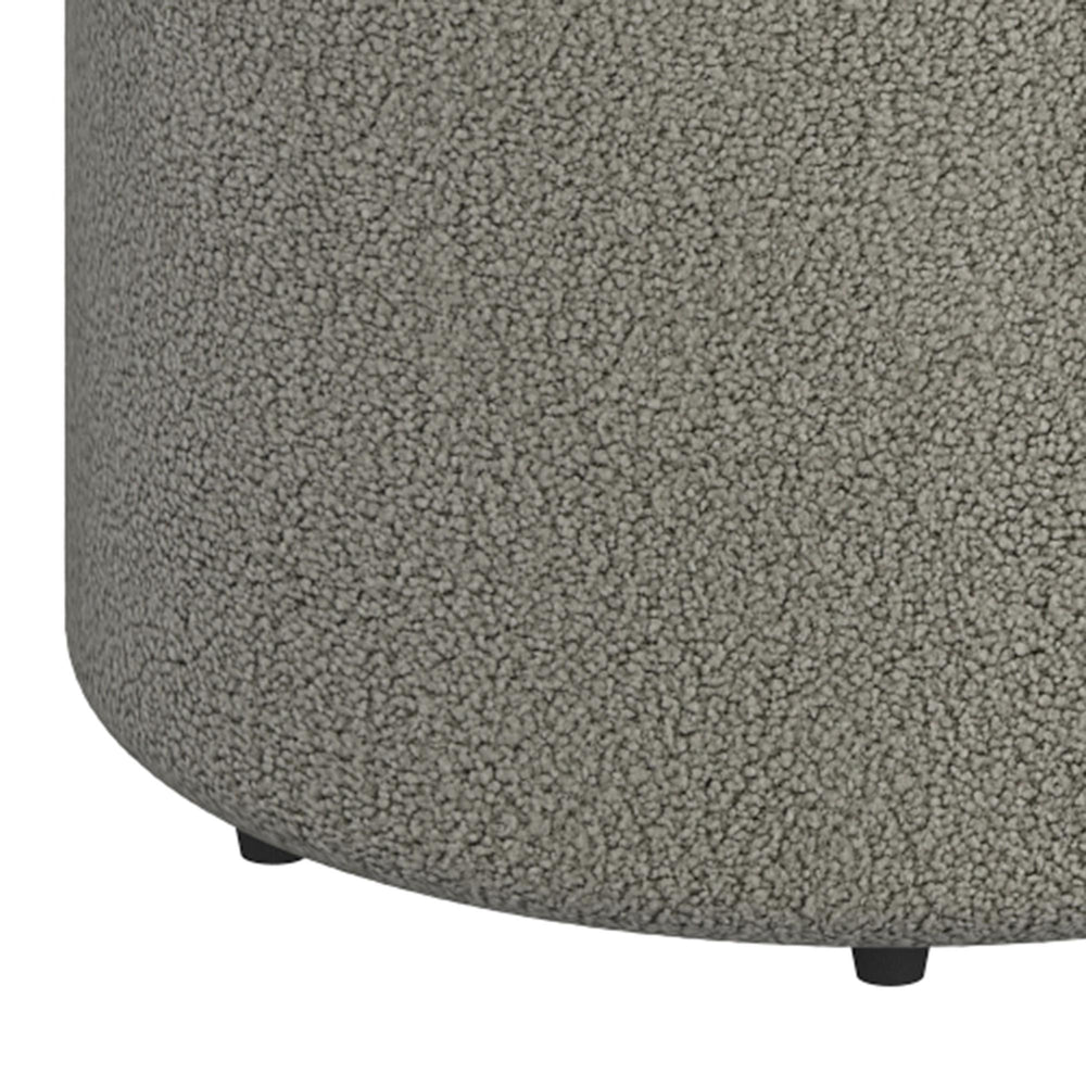  !nspire Novar 402-670WGY Round Swivel Ottoman - Warm Grey Boucle IMAGE 7