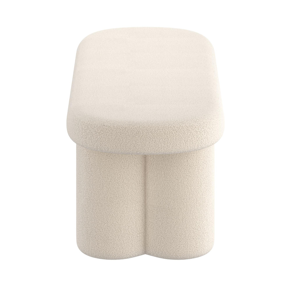  !nspire Azoro 401-163CM Bench - Cream Boucle IMAGE 4
